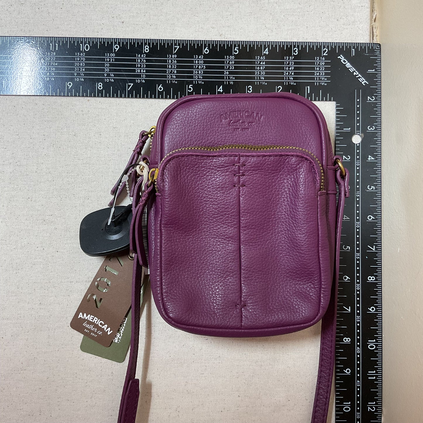 Crossbody Leather By Cmc In Purple, Size:Small