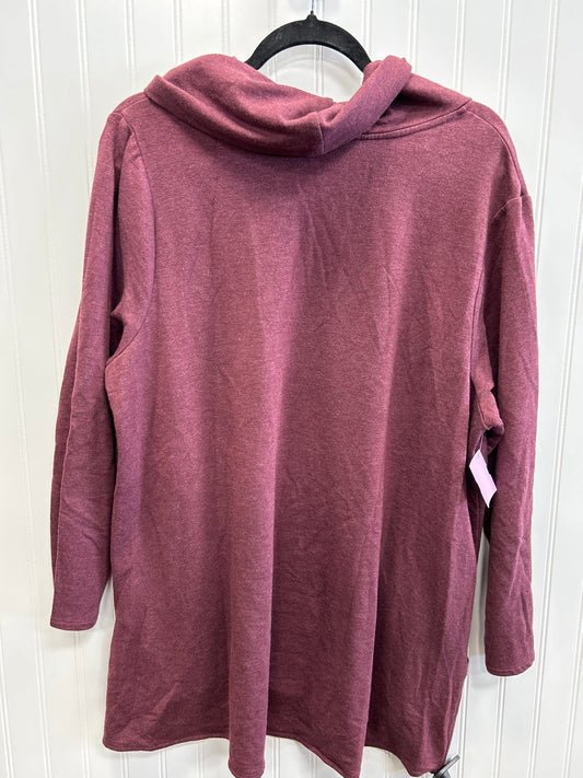 Top Ls By Pure Jill In Maroon, Size:2X
