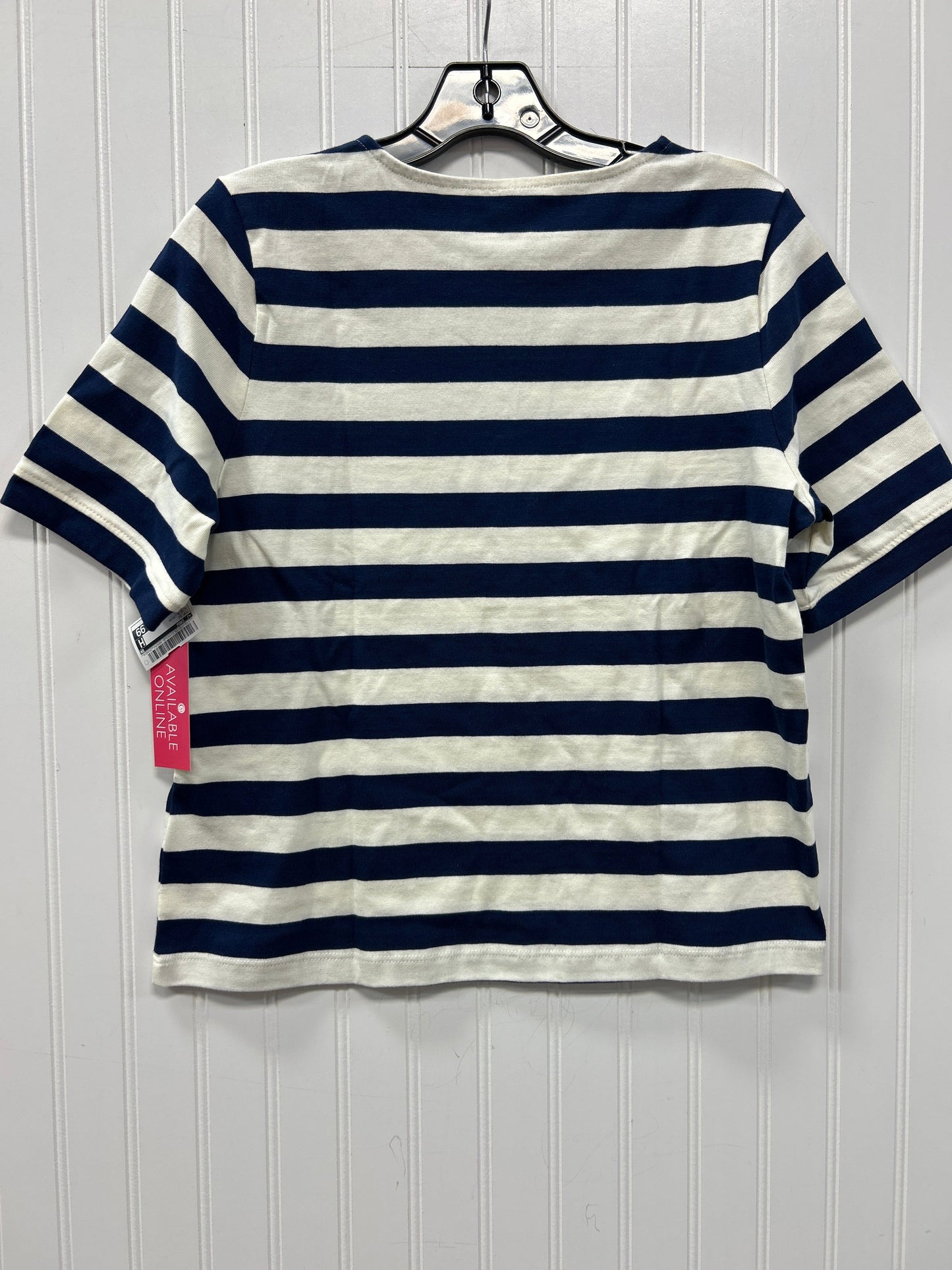 Top Ss By J. Crew In Blue & Cream, Size:S