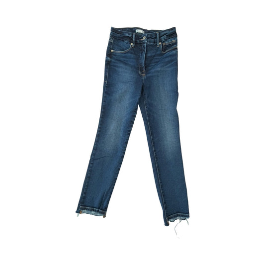 Jeans Straight By Good American In Blue Denim, Size:4