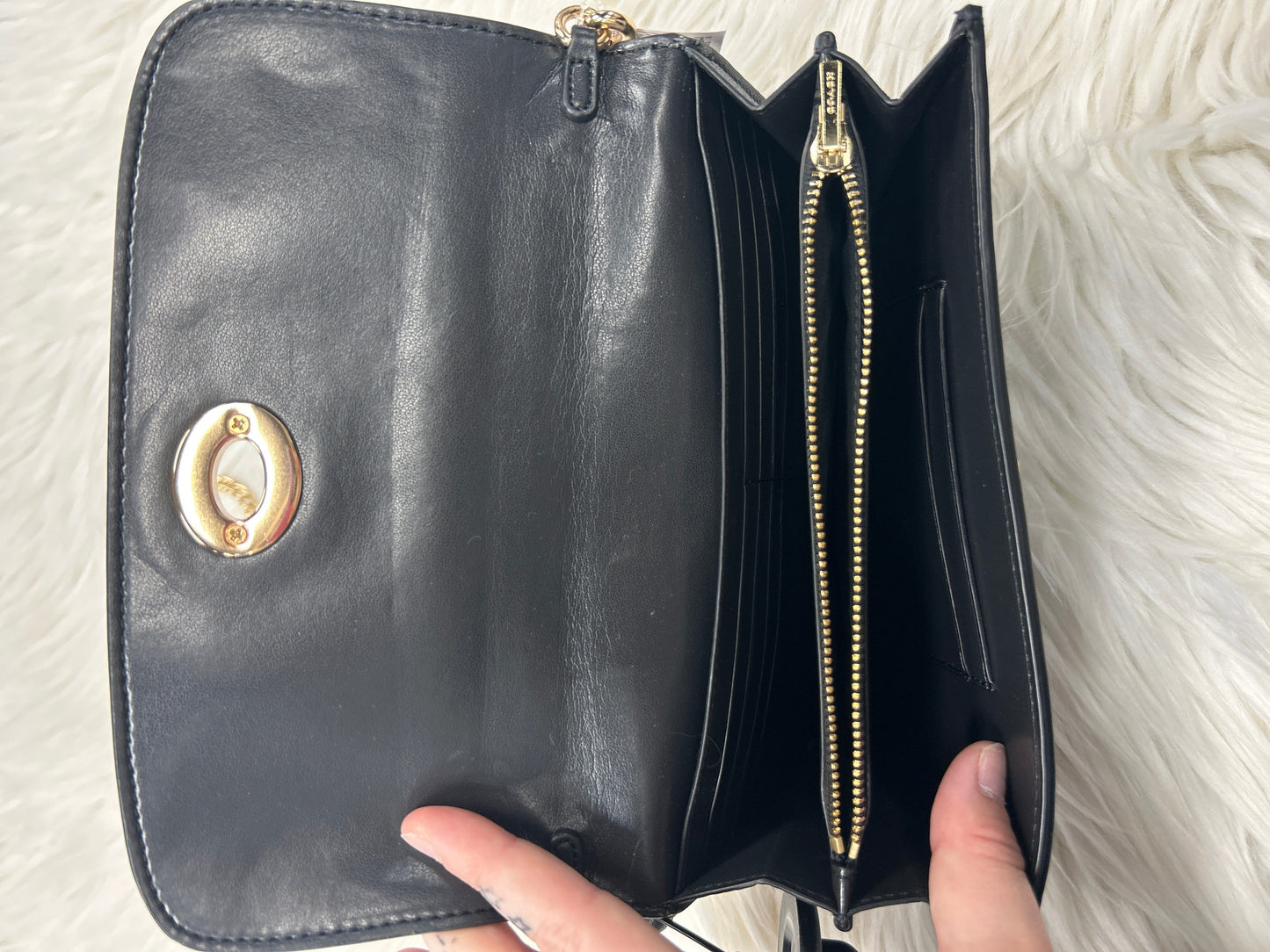 Handbag Designer By Coach In Navy, Size:Small