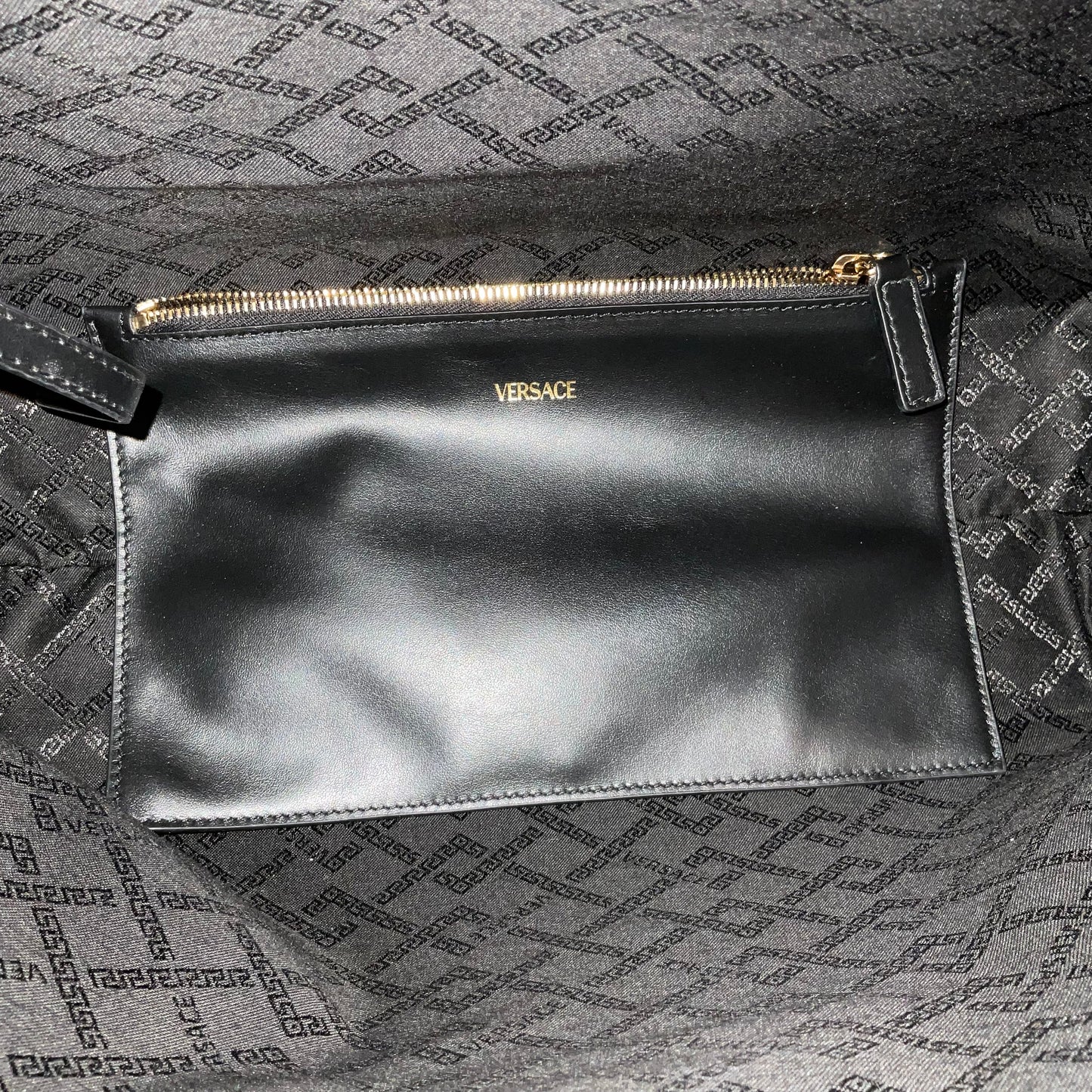 Tote Luxury Designer By Versace, Size: Large