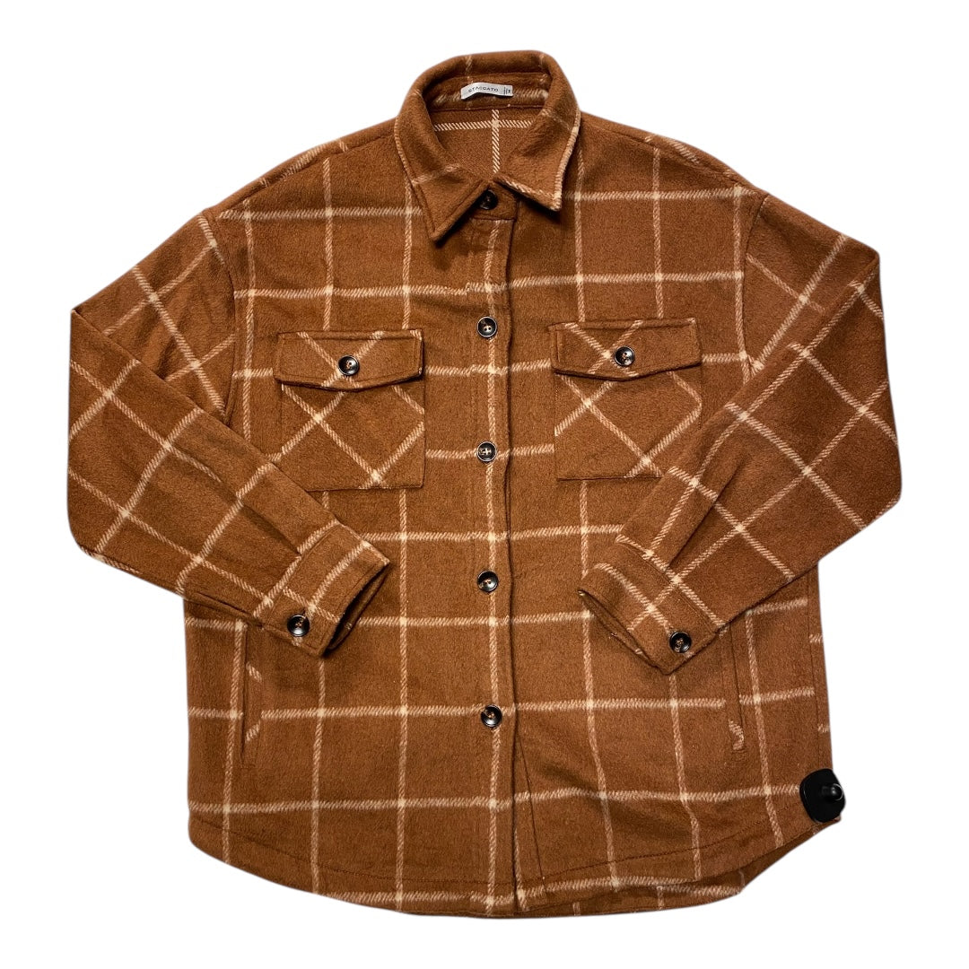 Jacket Shirt By Staccato In Brown, Size:M