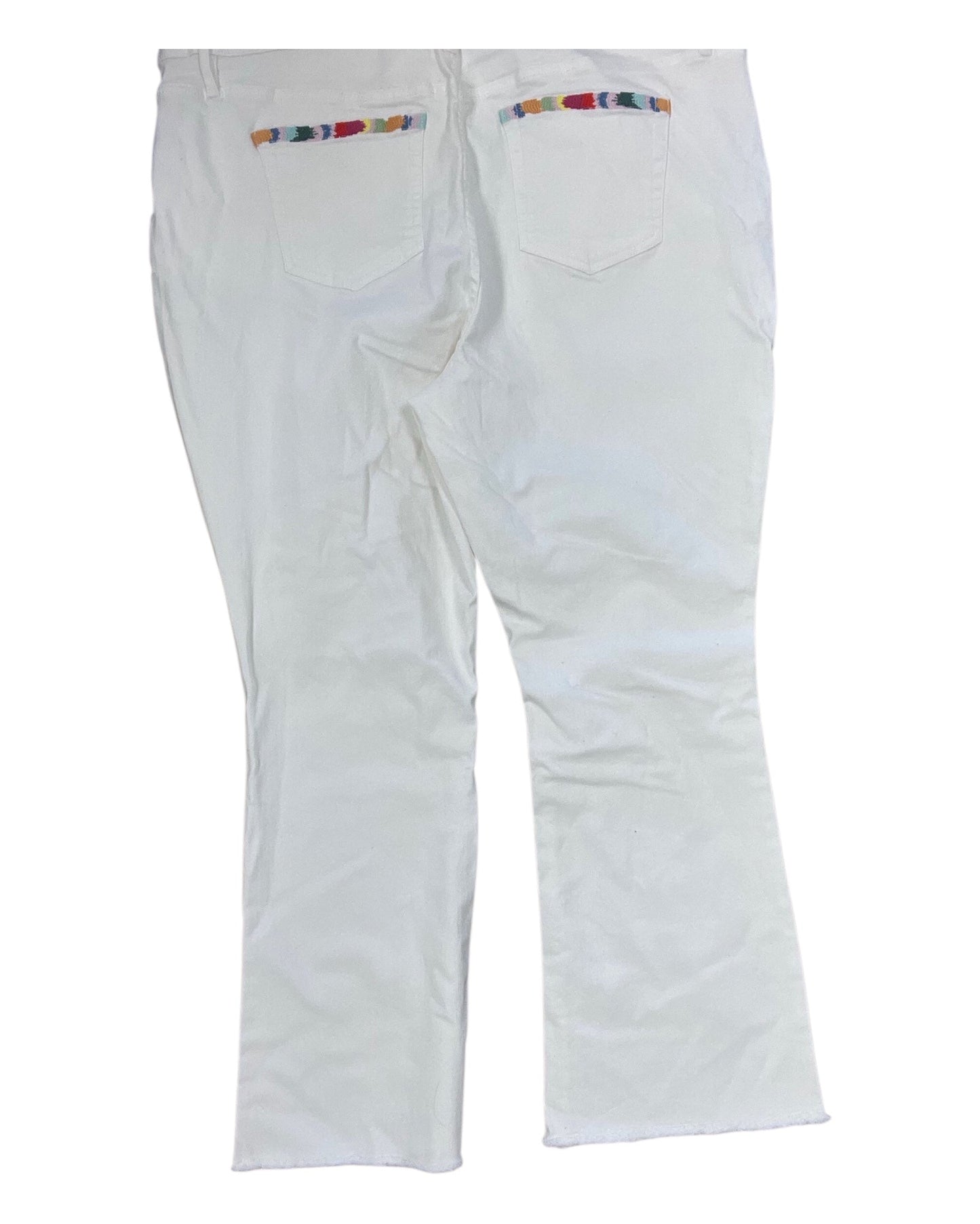 Jeans Wide Leg By Candace Cameron Bure In White, Size:20