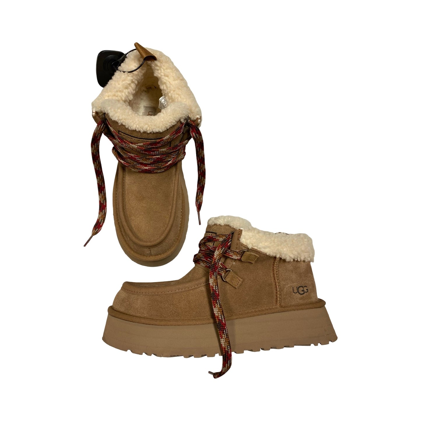 Boots Designer By Ugg In Brown & Red, Size:7