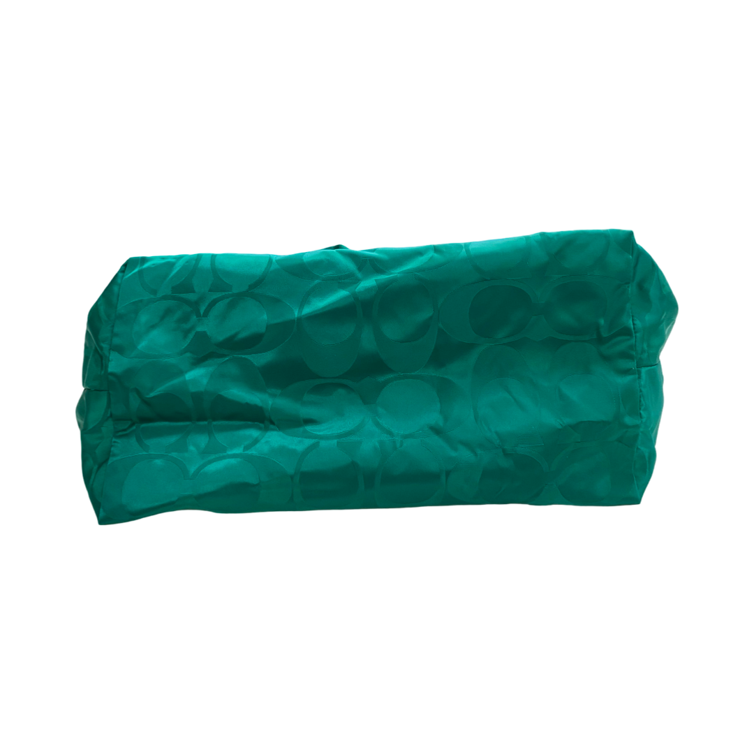 Handbag Designer By Coach In Green, Size:Large