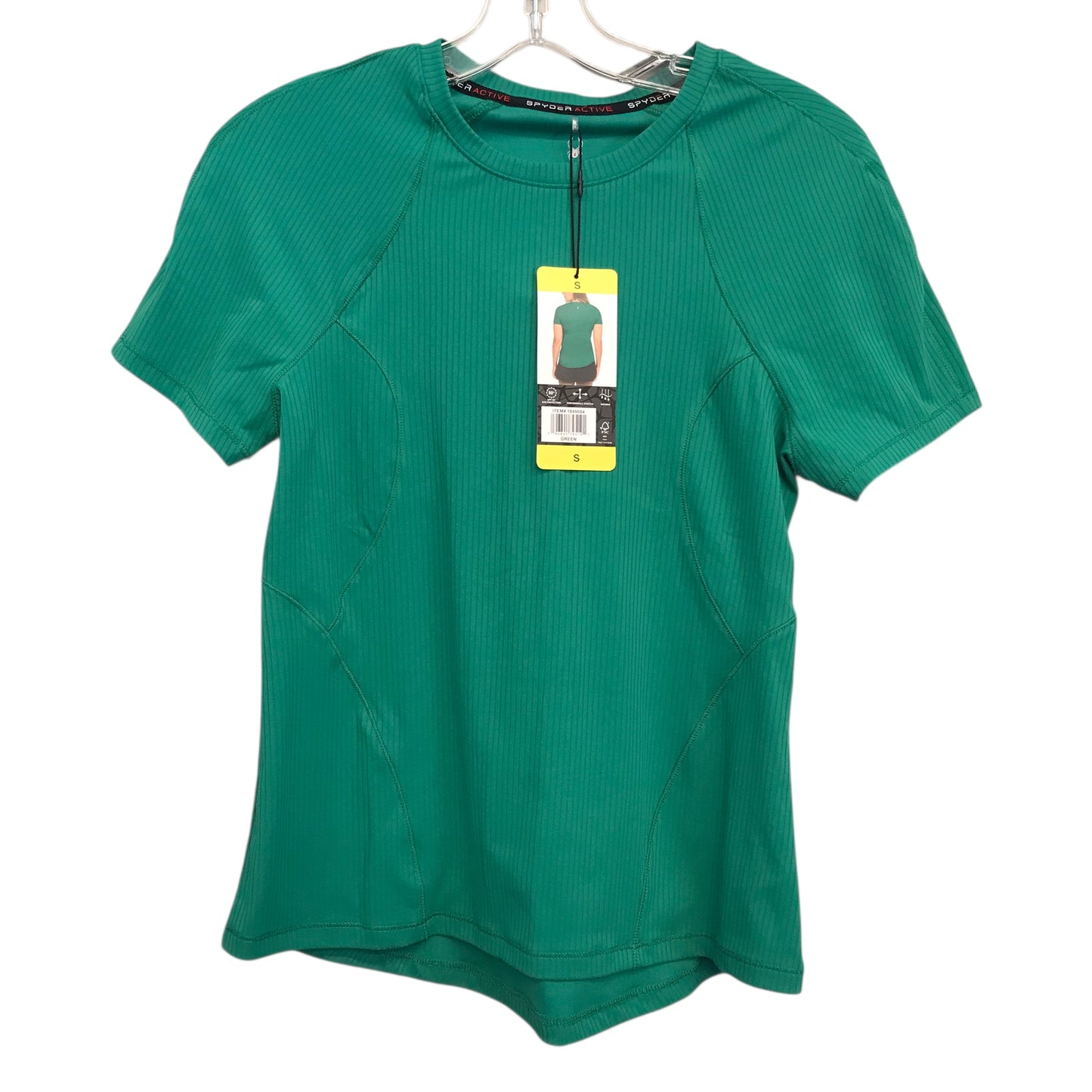 Athletic Top Ss By Spyder In Green, Size:S