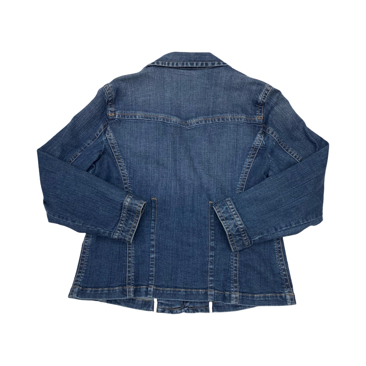 Jacket Denim By Chicos In Blue Denim, Size:L