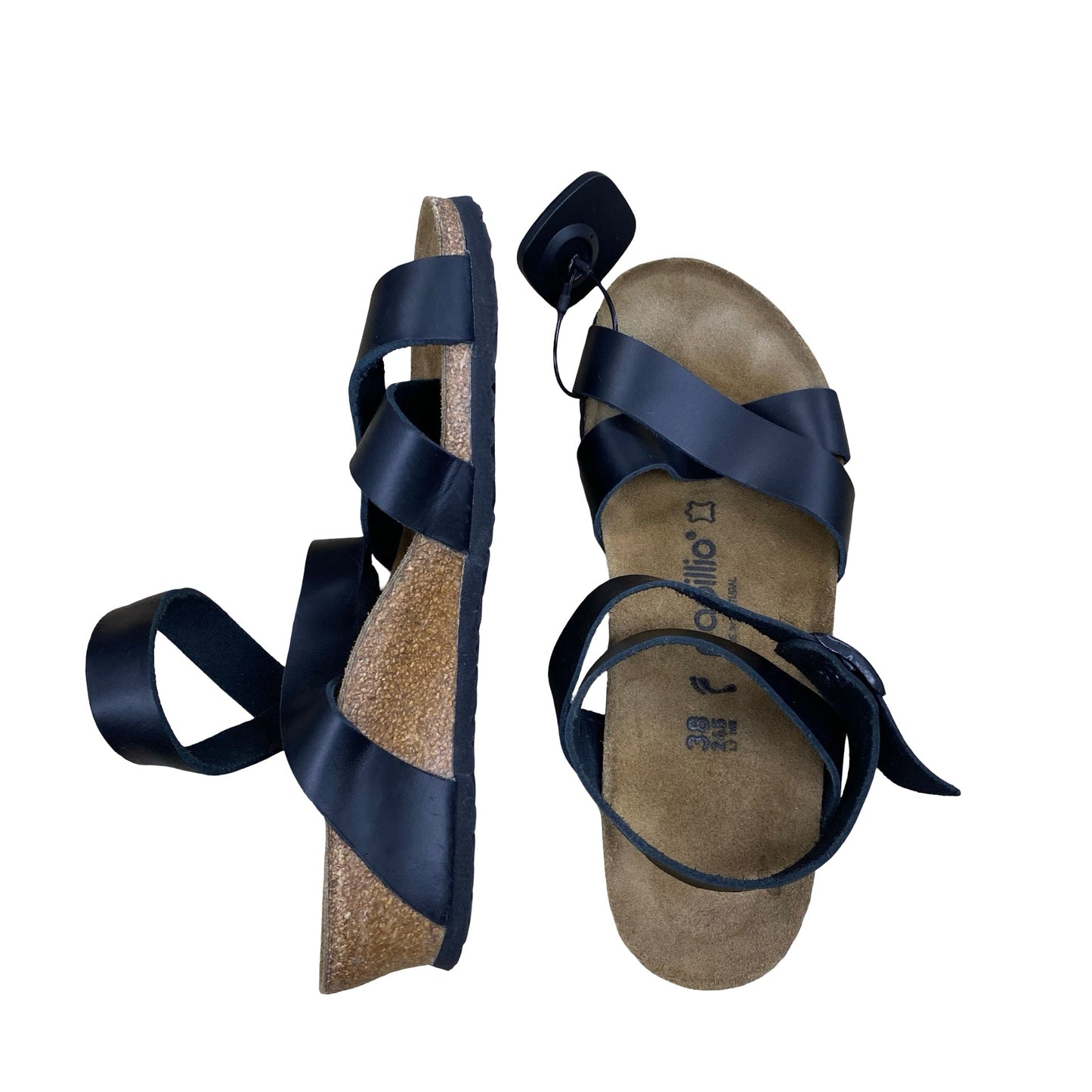 Sandals Heels Wedge By Papillio In Black & Brown, Size:7