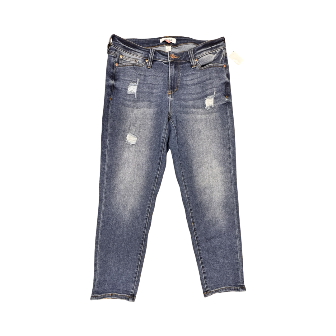 Jeans Straight By Arula In Blue Denim, Size:10
