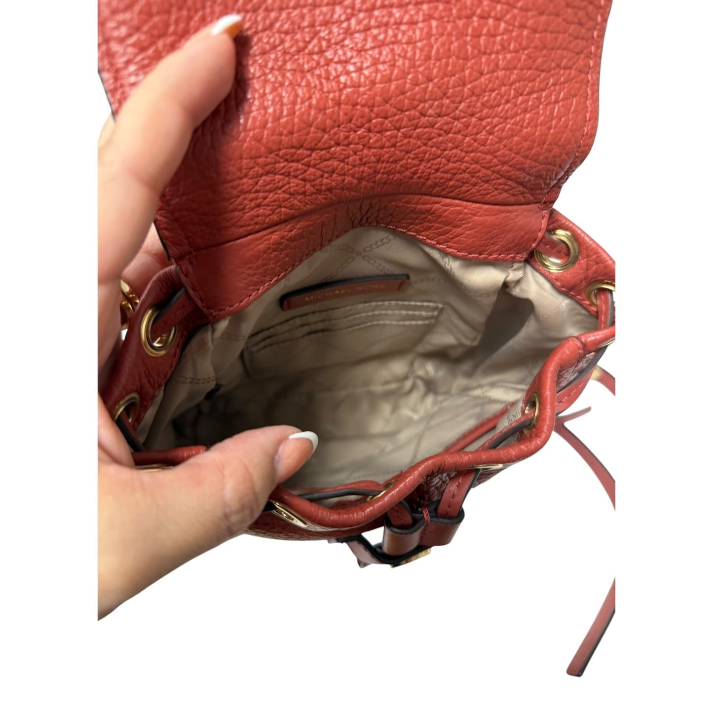 Backpack Designer By Michael Kors In Orange, Size:Small