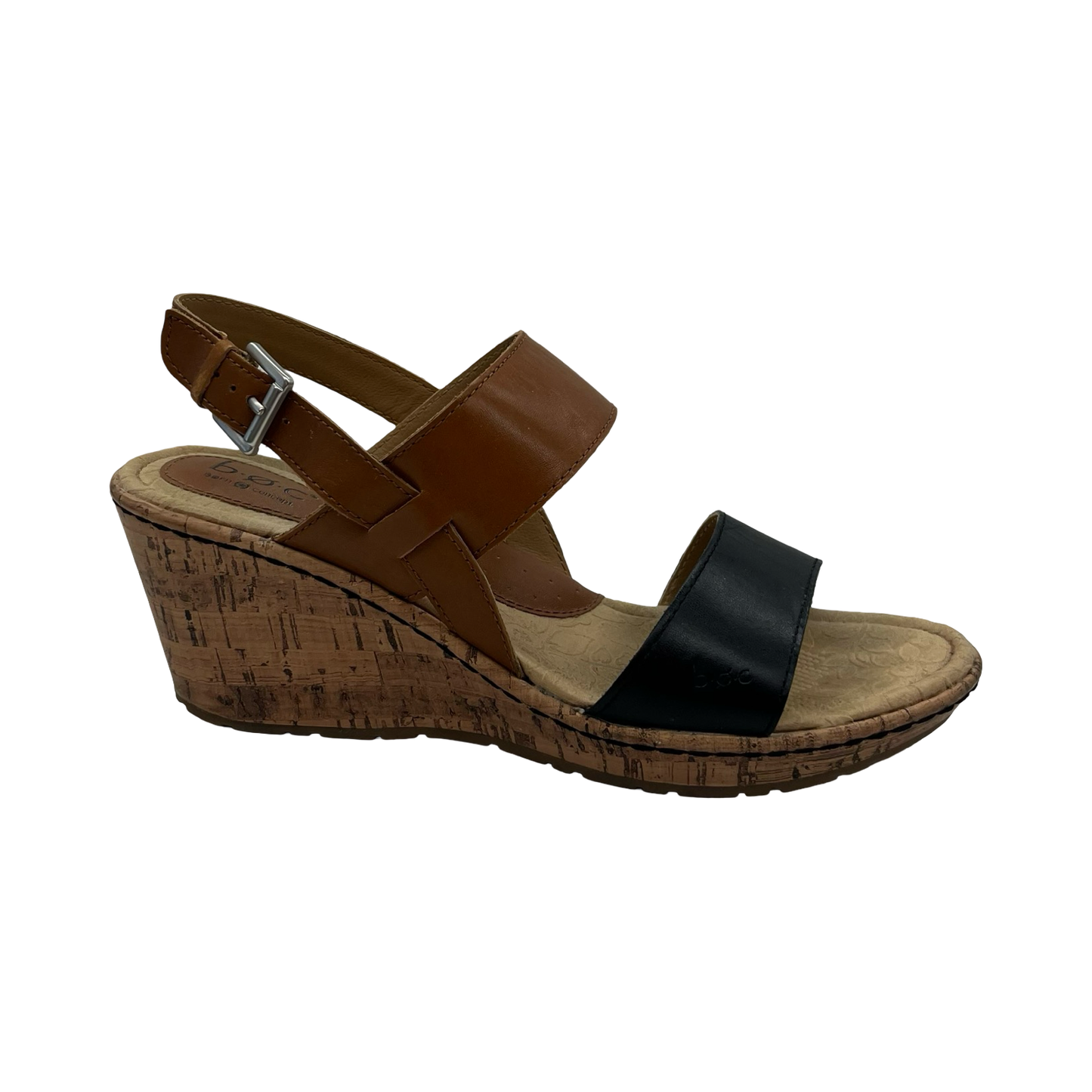 Sandals Heels Wedge By Boc In Brown, Size:0