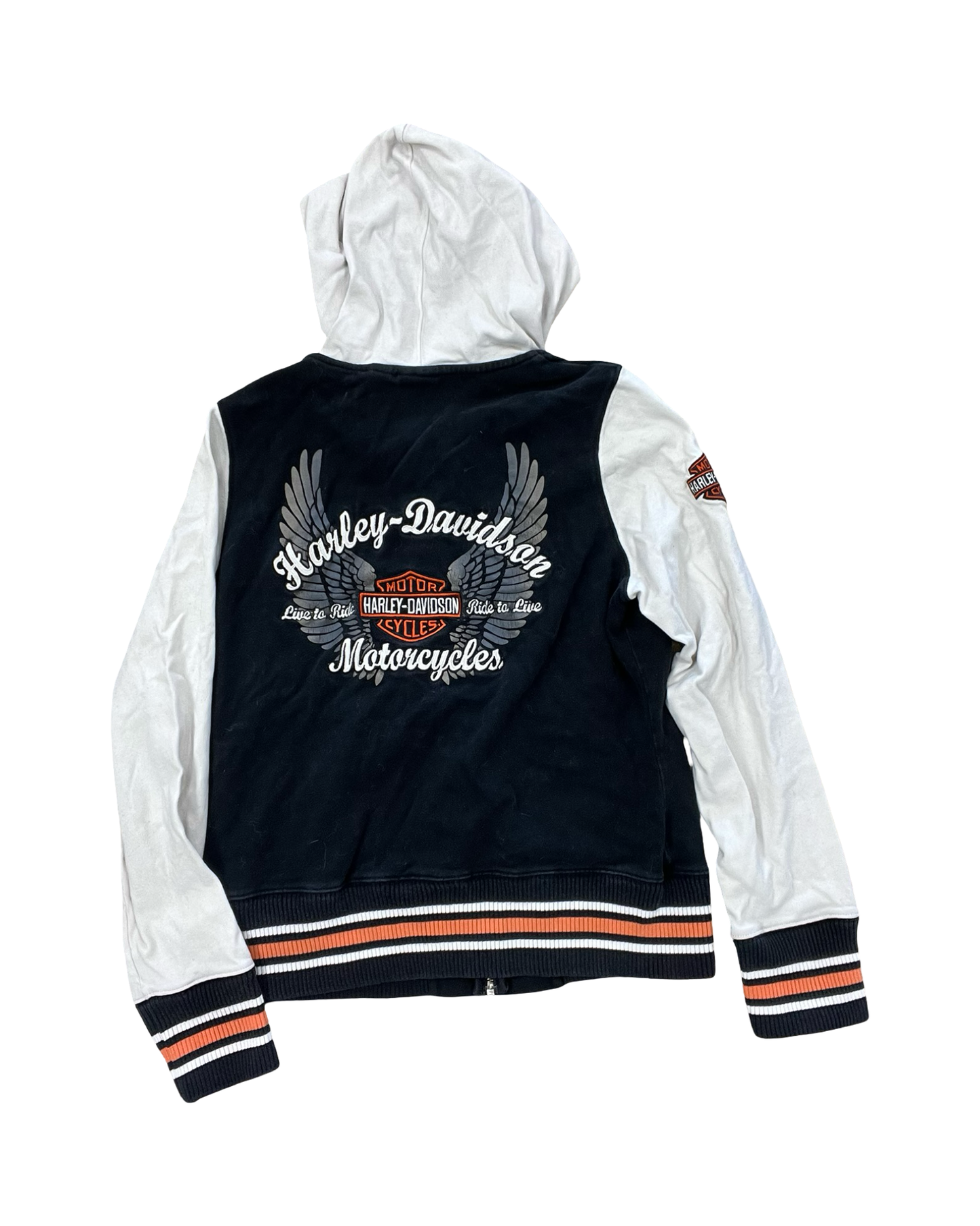Jacket Other By Harley Davidson In Black & Cream, Size:L