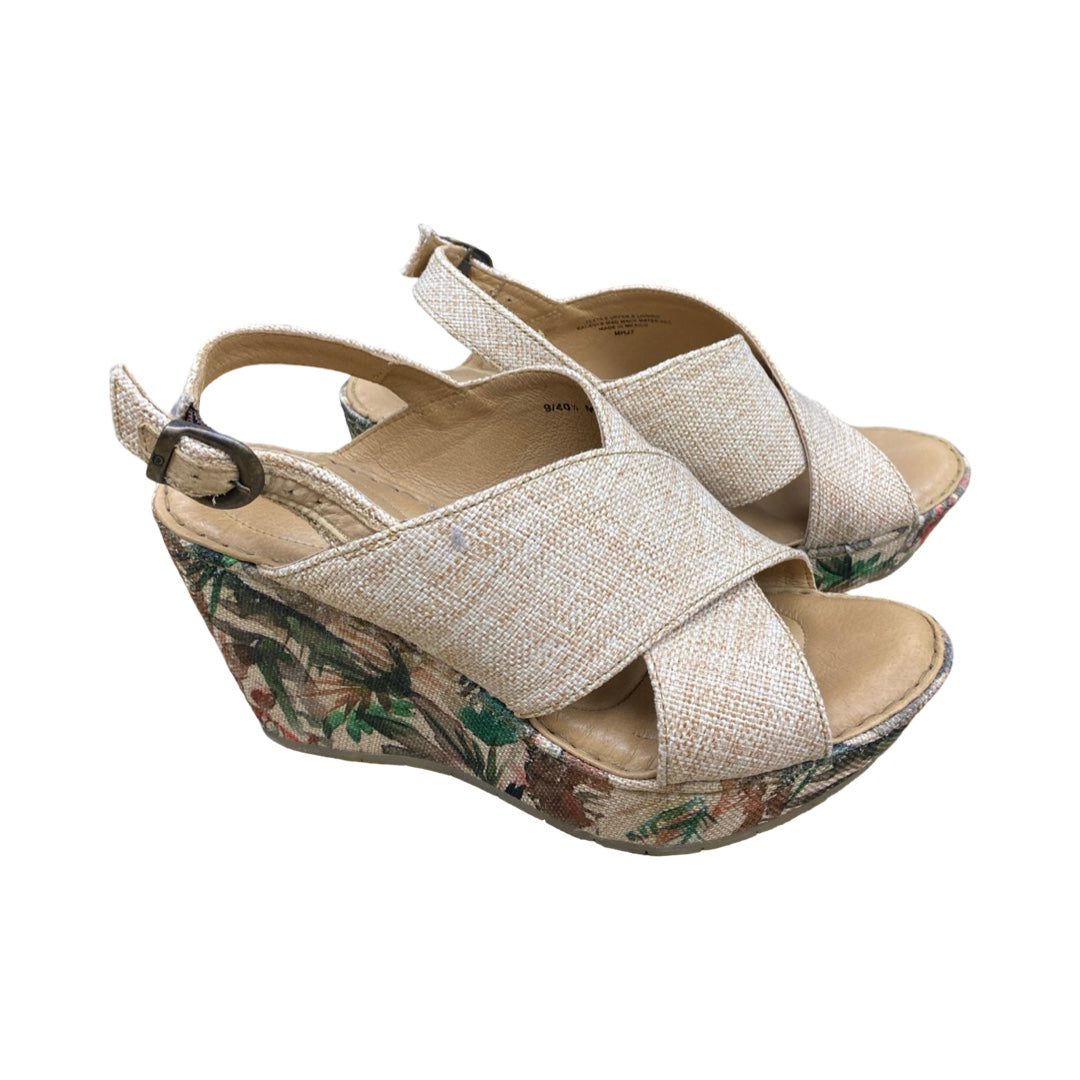 Shoes Heels Wedge By Born In Multi, Size:9.5