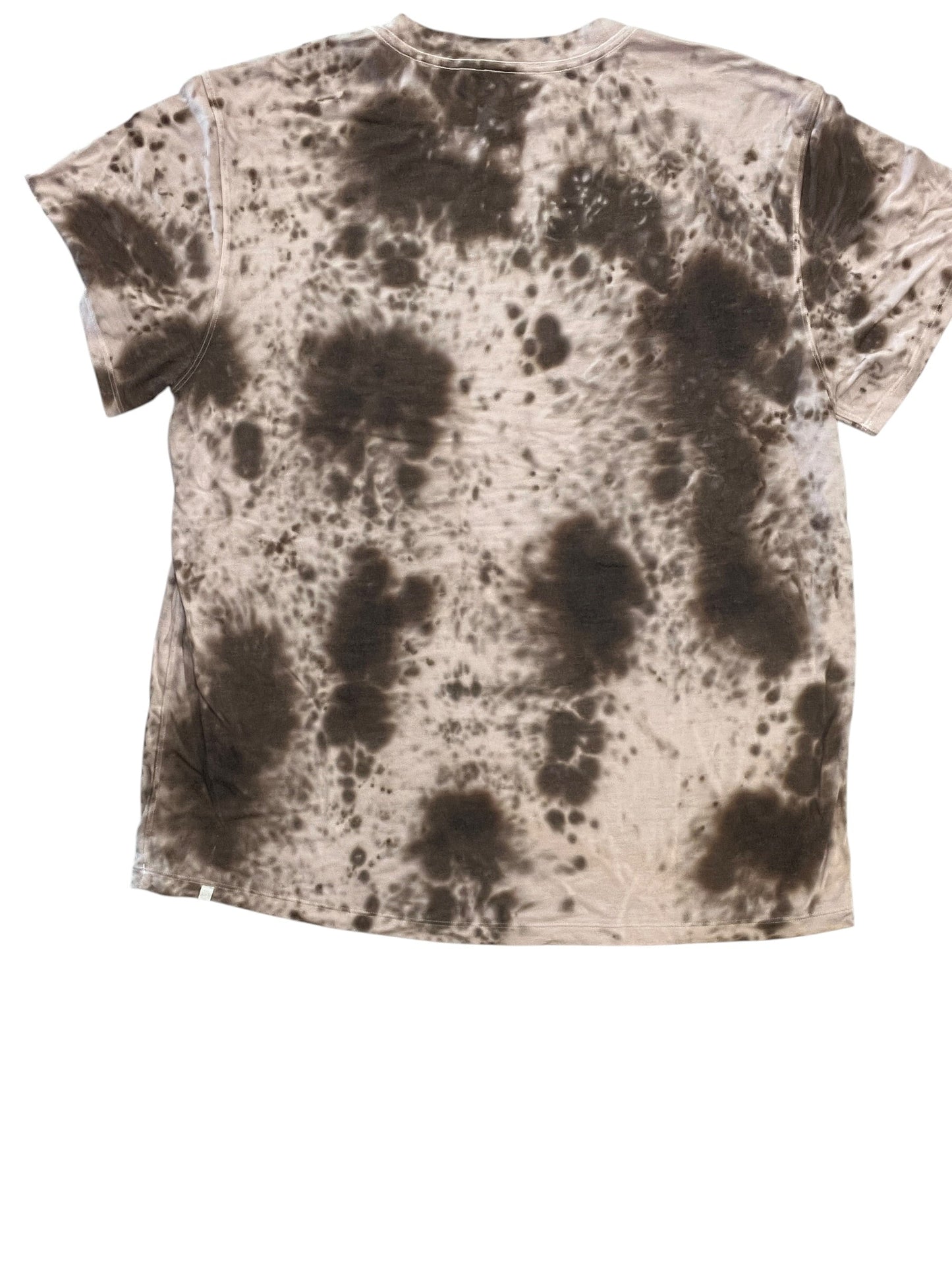 Athletic Top Ss By Lululemon In Tie Dye Print, Size:M