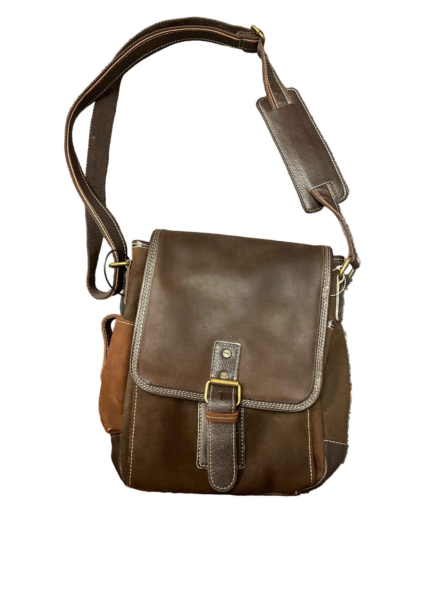 Crossbody Leather By Cmc In Brown, Size:Medium