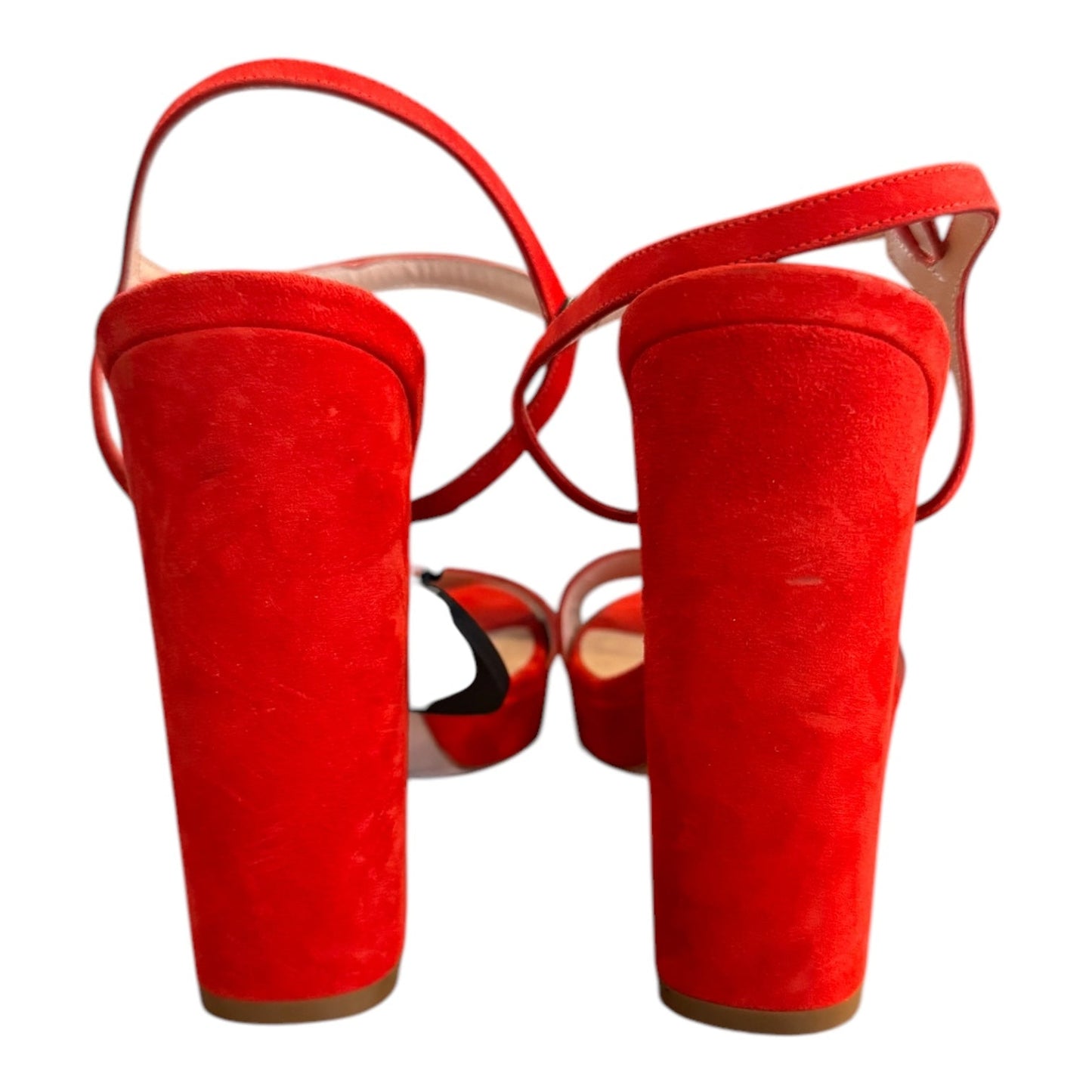 Sandals Designer By Stuart Weitzman In Red, Size:10
