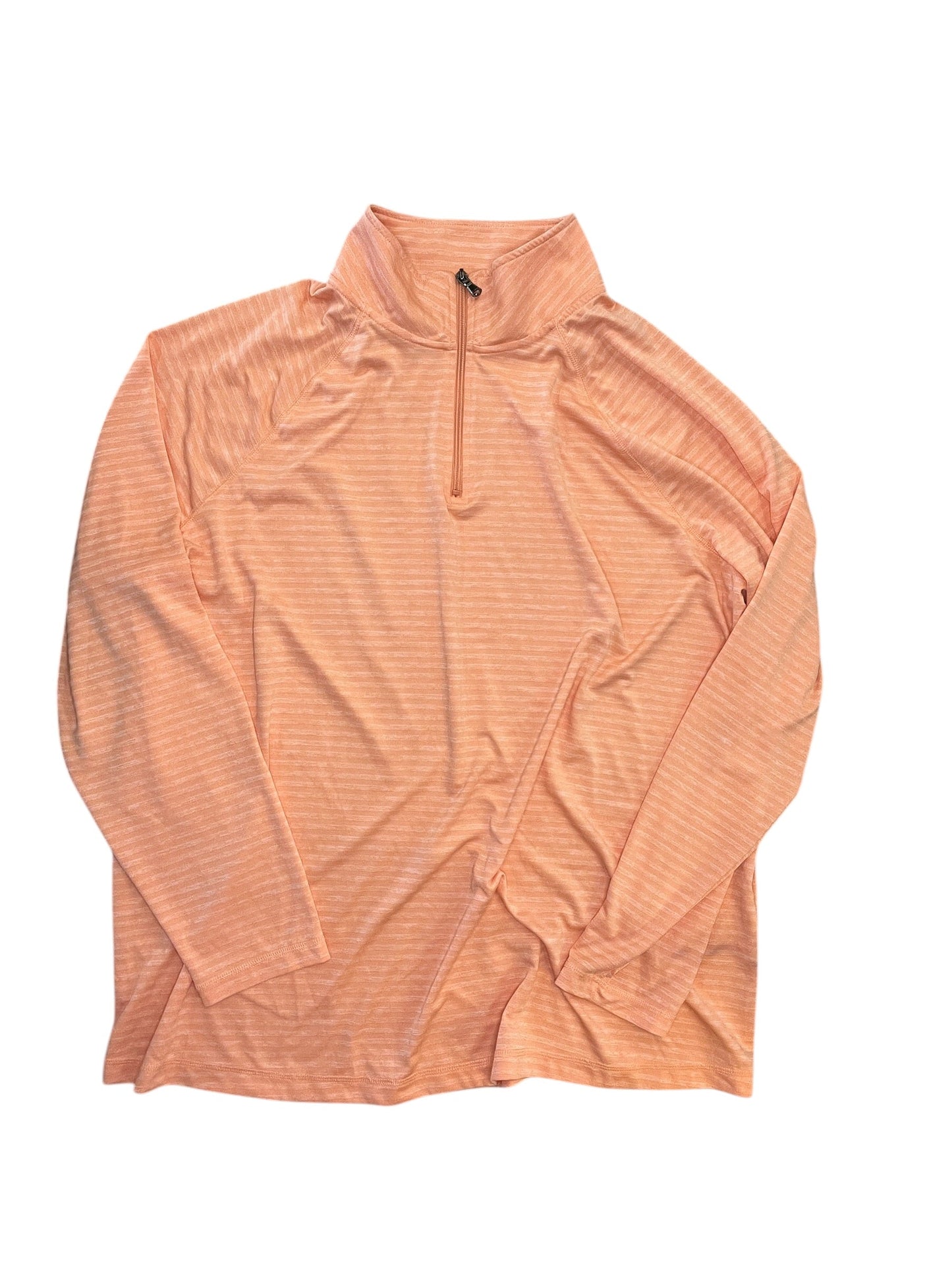 Athletic Top Ls Collar By Croft And Barrow In Orange, Size:2X