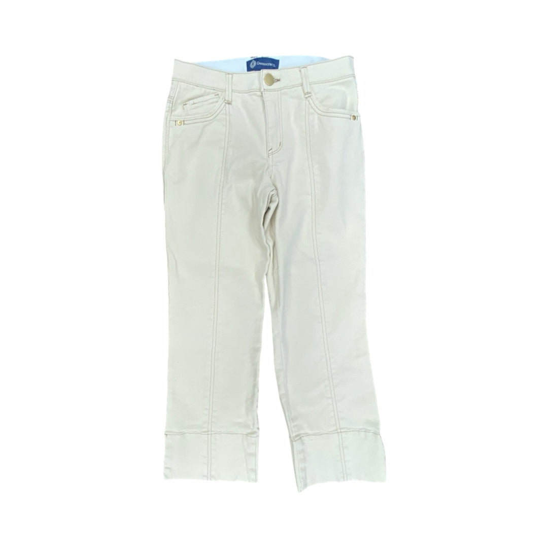 Jeans Wide Leg By Democracy In Cream Denim, Size:4P