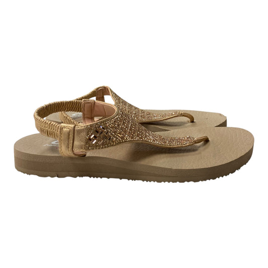 Sandals Flats By Skechers In Rose Gold, Size:10