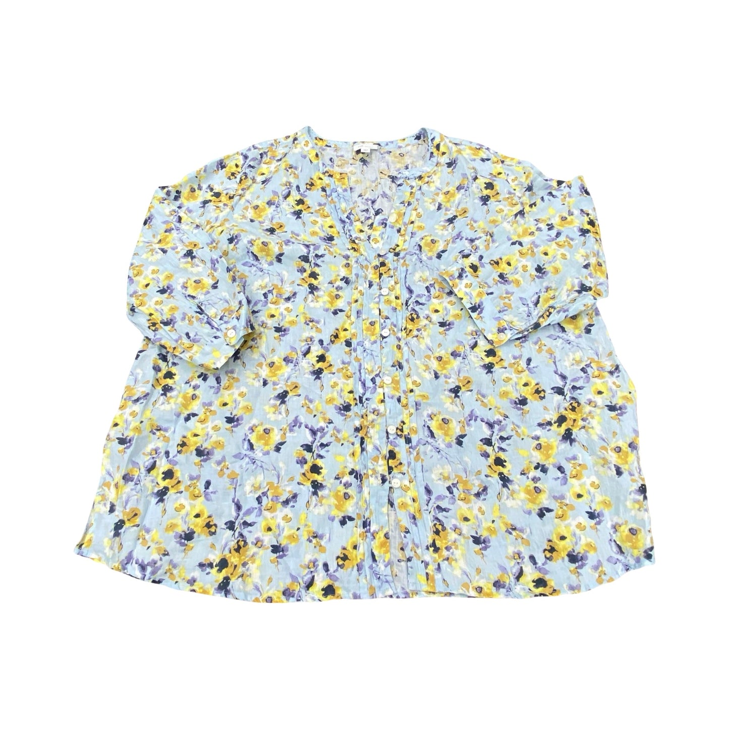 Top Ls By J. Jill In Floral Print, Size:Xl