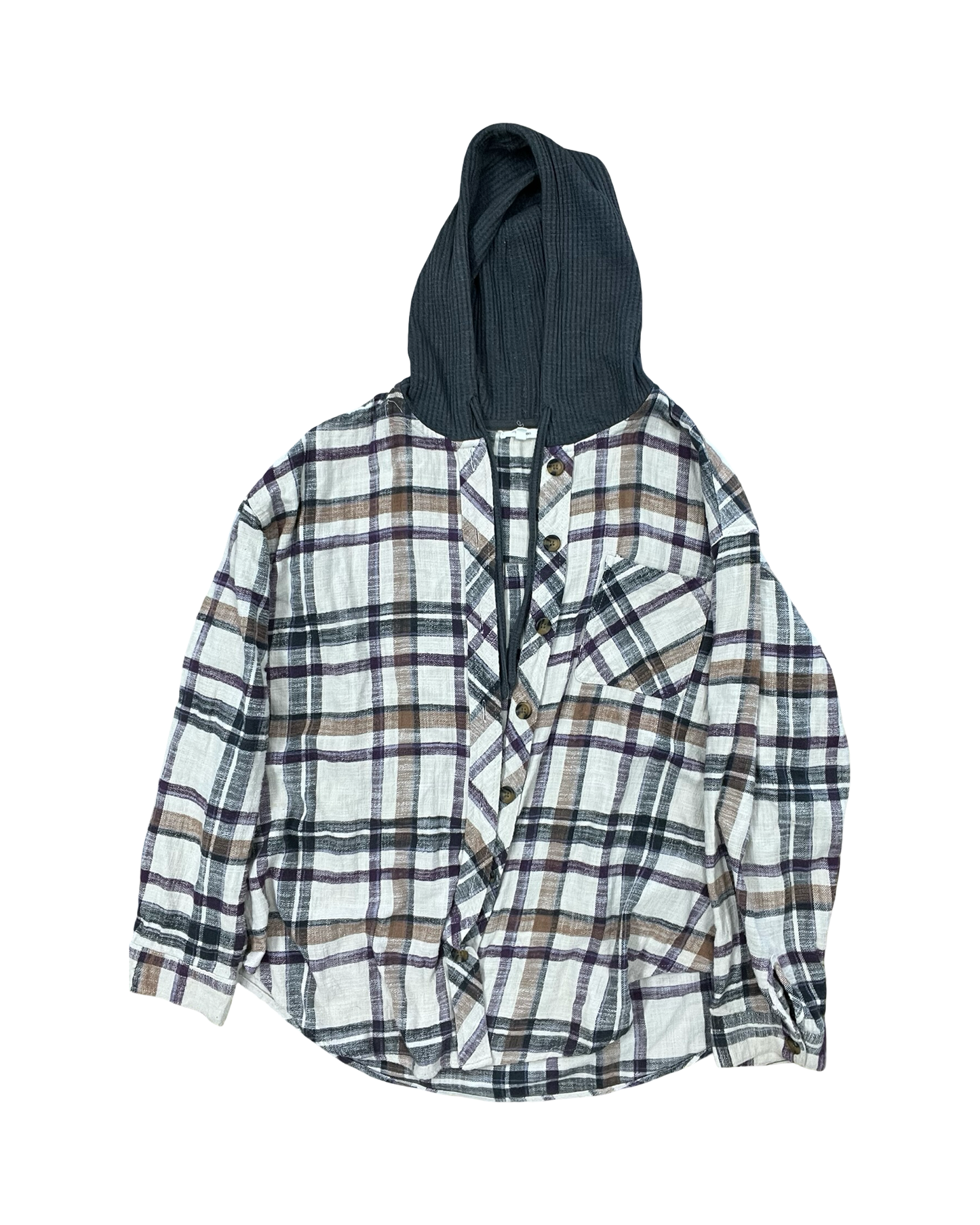 Jacket Shirt By Maurices In Black & Cream, Size:Xl