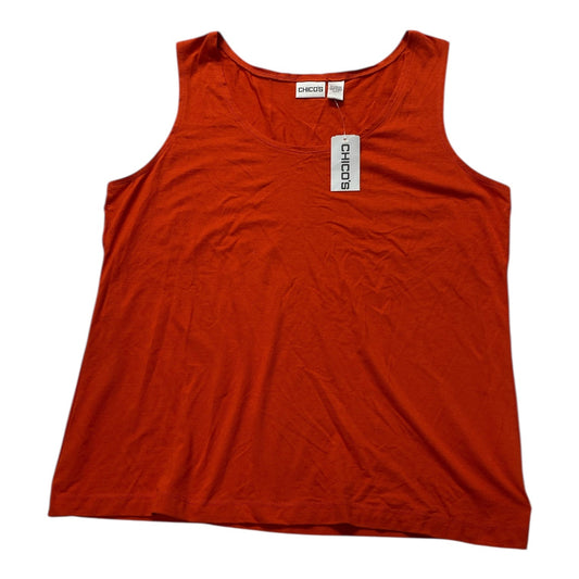 Top Sleeveless By Chicos In Red, Size:Xl