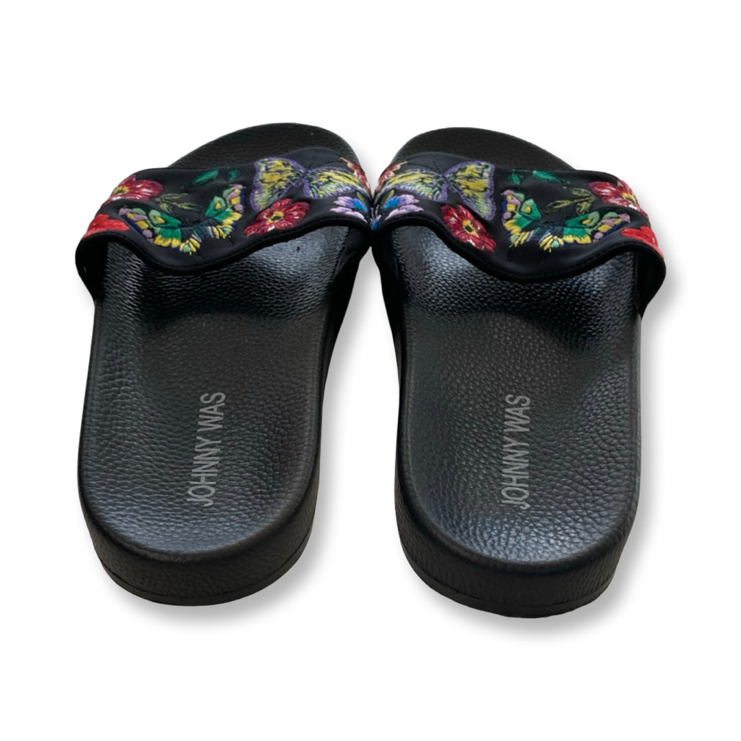 Sandals Designer By Johnny Was In Multi, Size:8