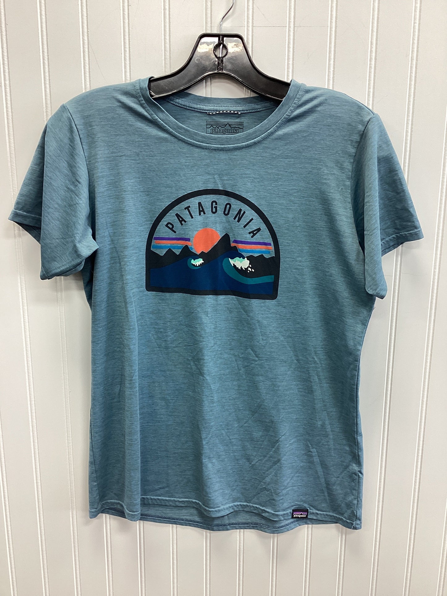 Athletic Top Ss By Patagonia In Teal, Size:S