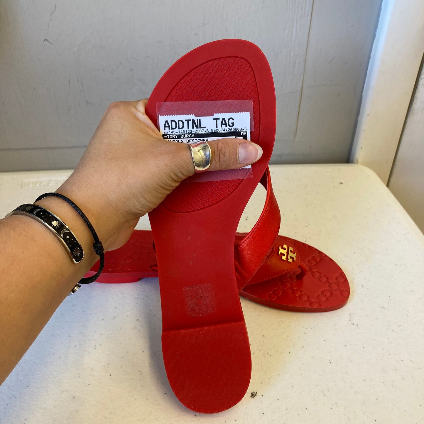 Sandals Designer By Tory Burch In Red, Size:6