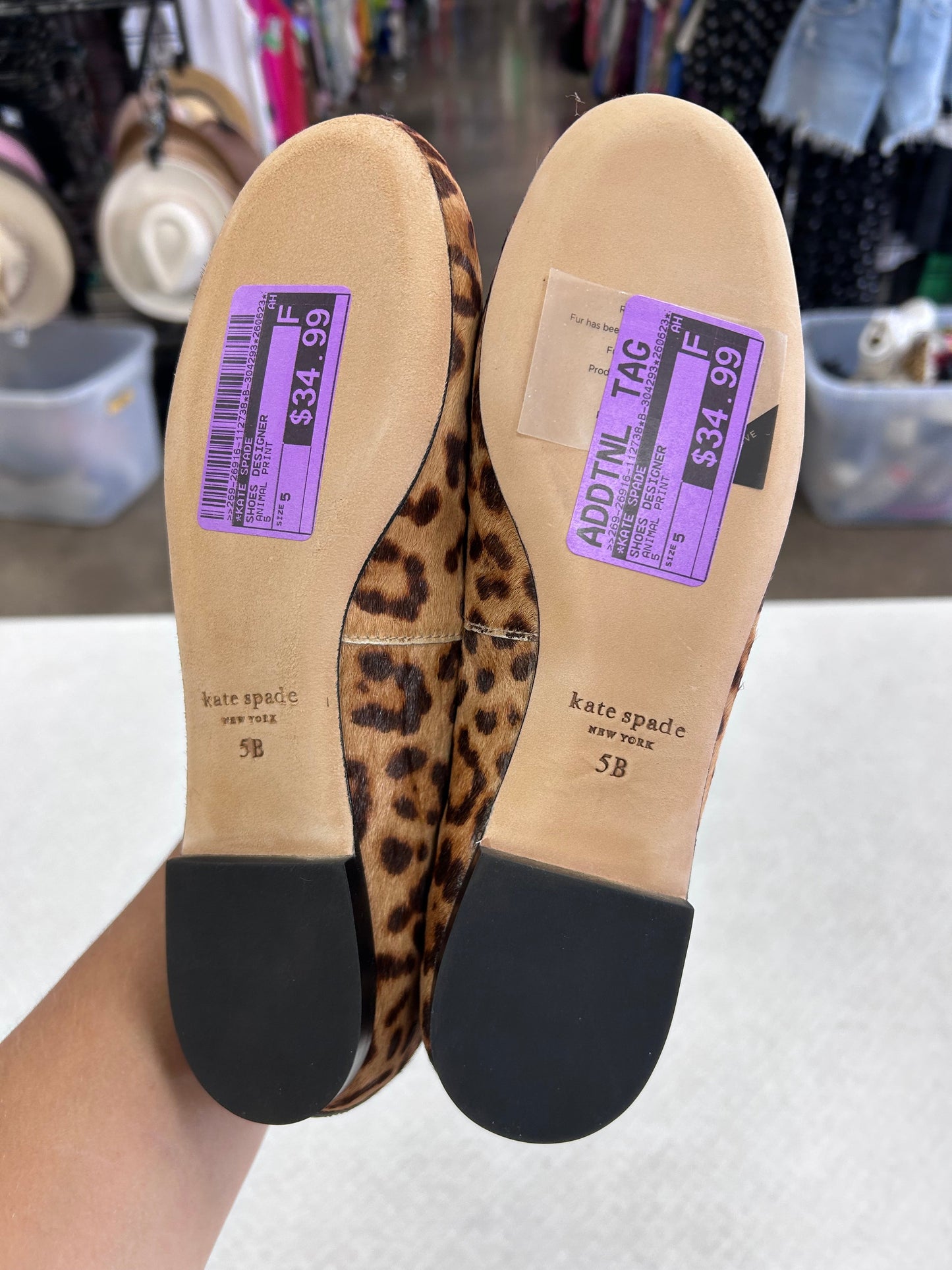 Shoes Designer By Kate Spade In Animal Print, Size:5