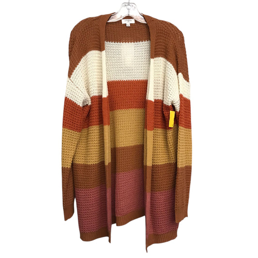 Sweater Cardigan By Umgee In Striped Pattern, Size:L