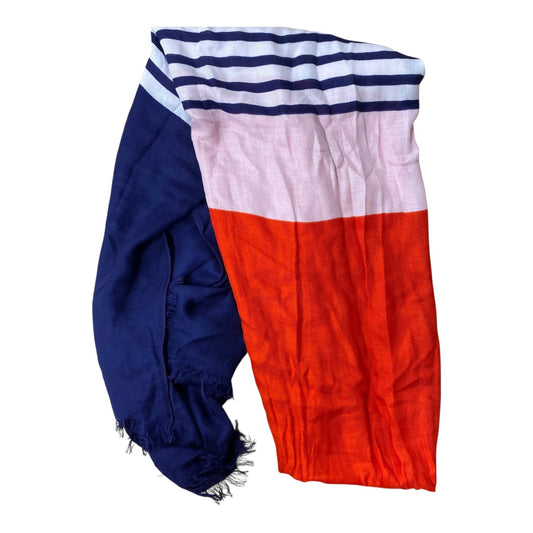 Scarf Designer By Kate Spade In Blue & Red & White