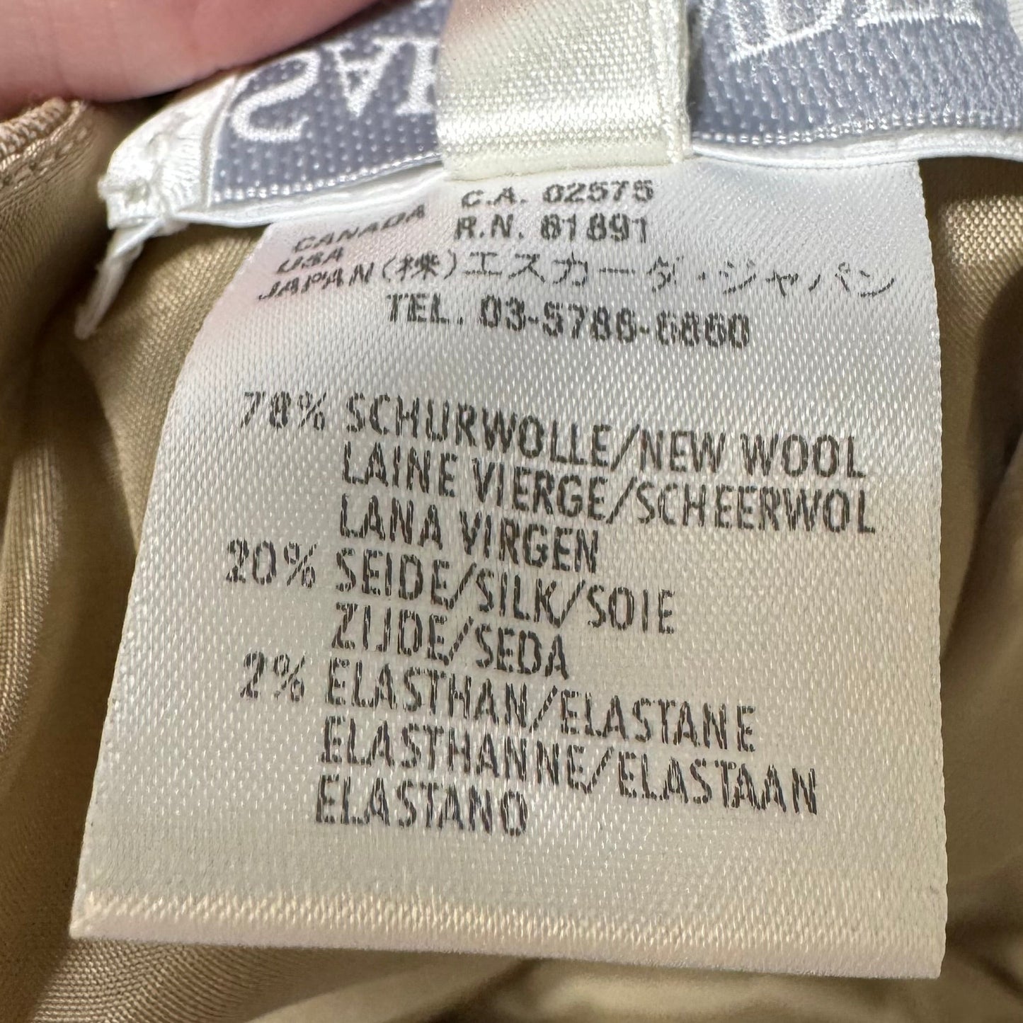 Maxi Skirt Designer By Escada In Tan, Size: L (EU 42)