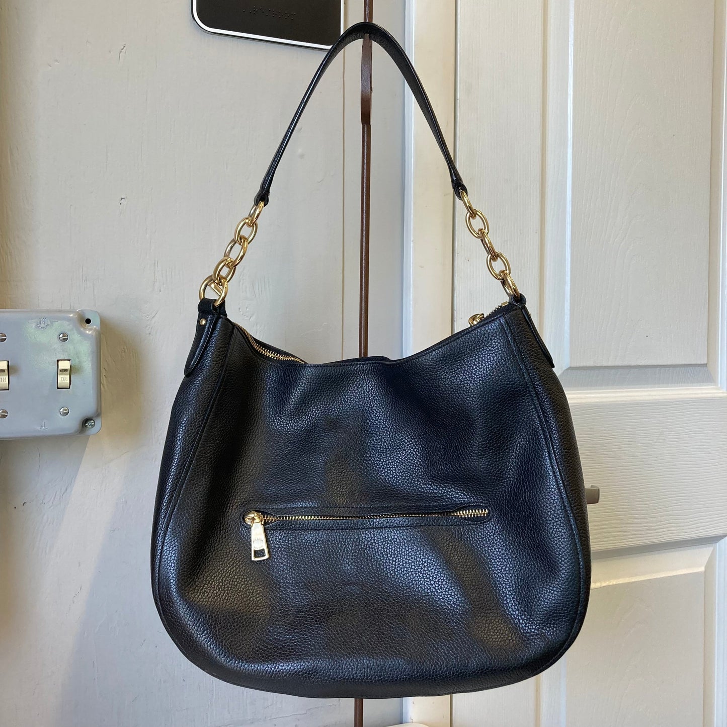 Handbag Designer By Coach In Black, Size:Large