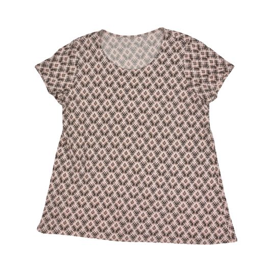 Top Ss By Pure Jill In Brown & Pink, Size:L