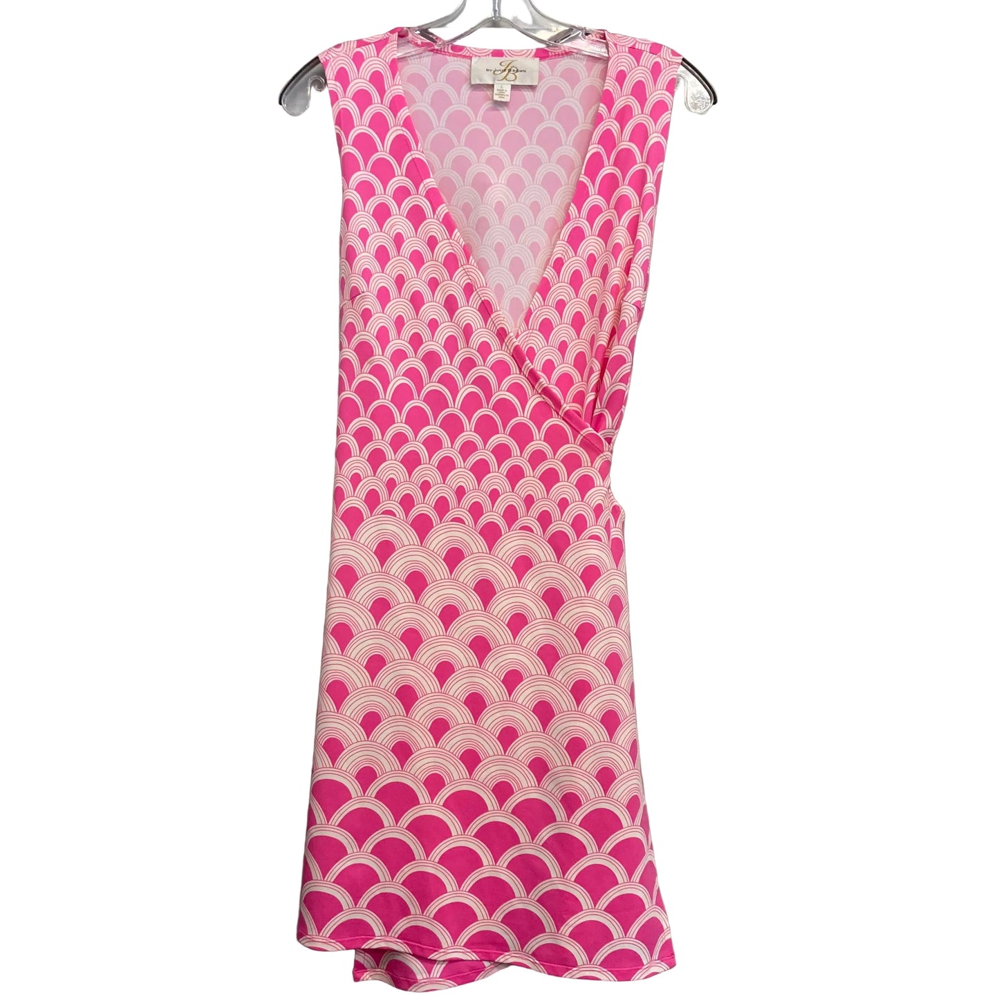 Dress Casual Short By Julie Brown In Pink & White, Size:L