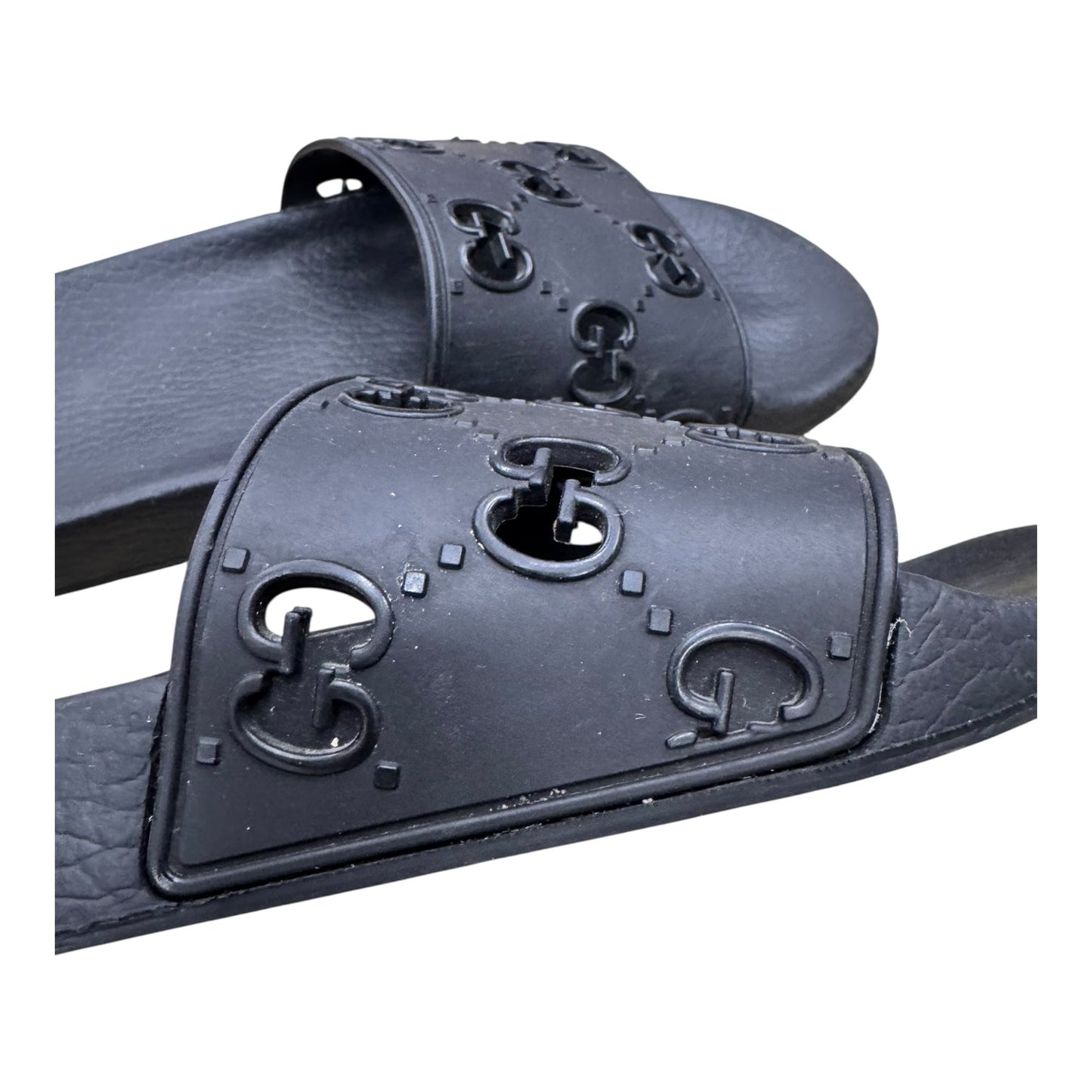 Sandals Luxury Designer By Gucci In Black, Size:7.5