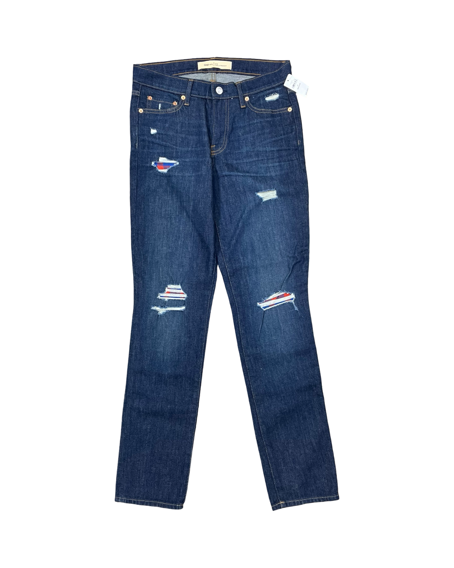 Jeans Skinny By Gap In Blue Denim, Size:4