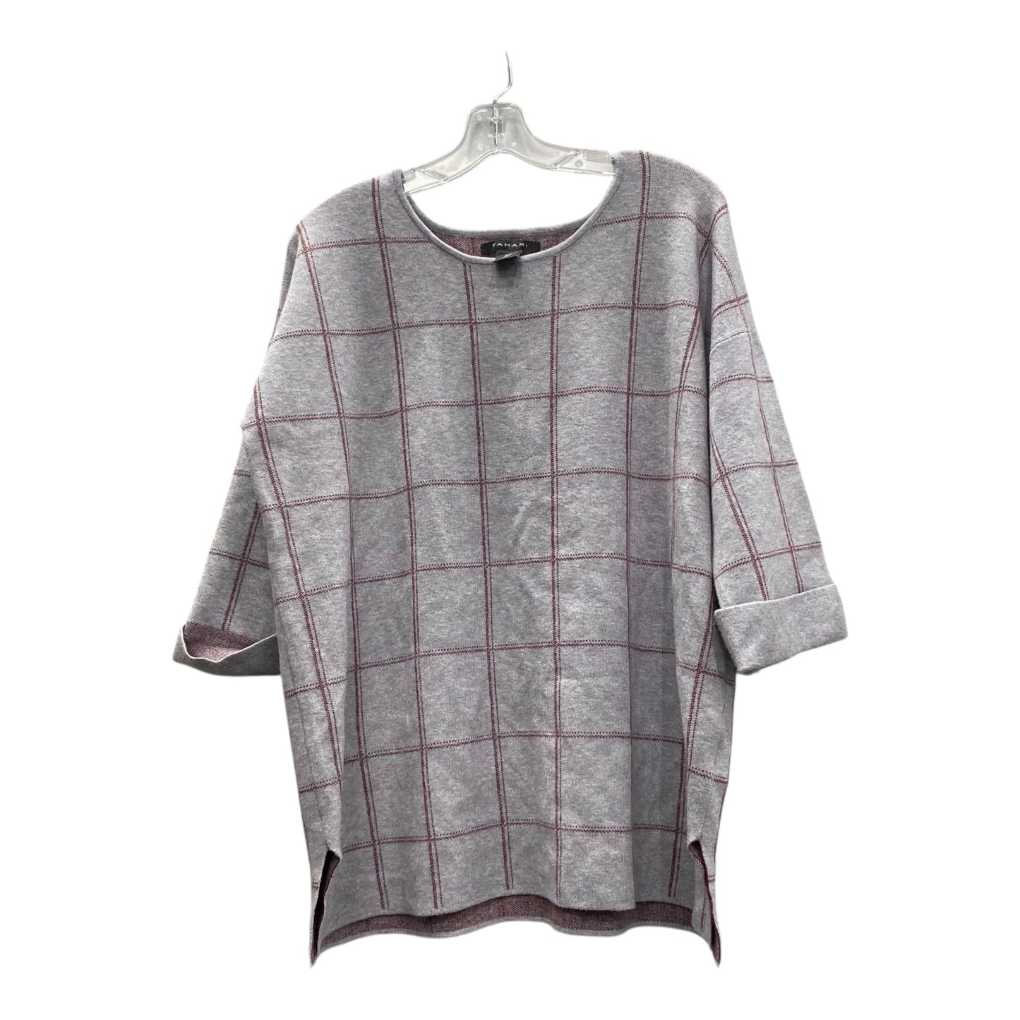 Sweater By Tahari In Grey, Size:1X