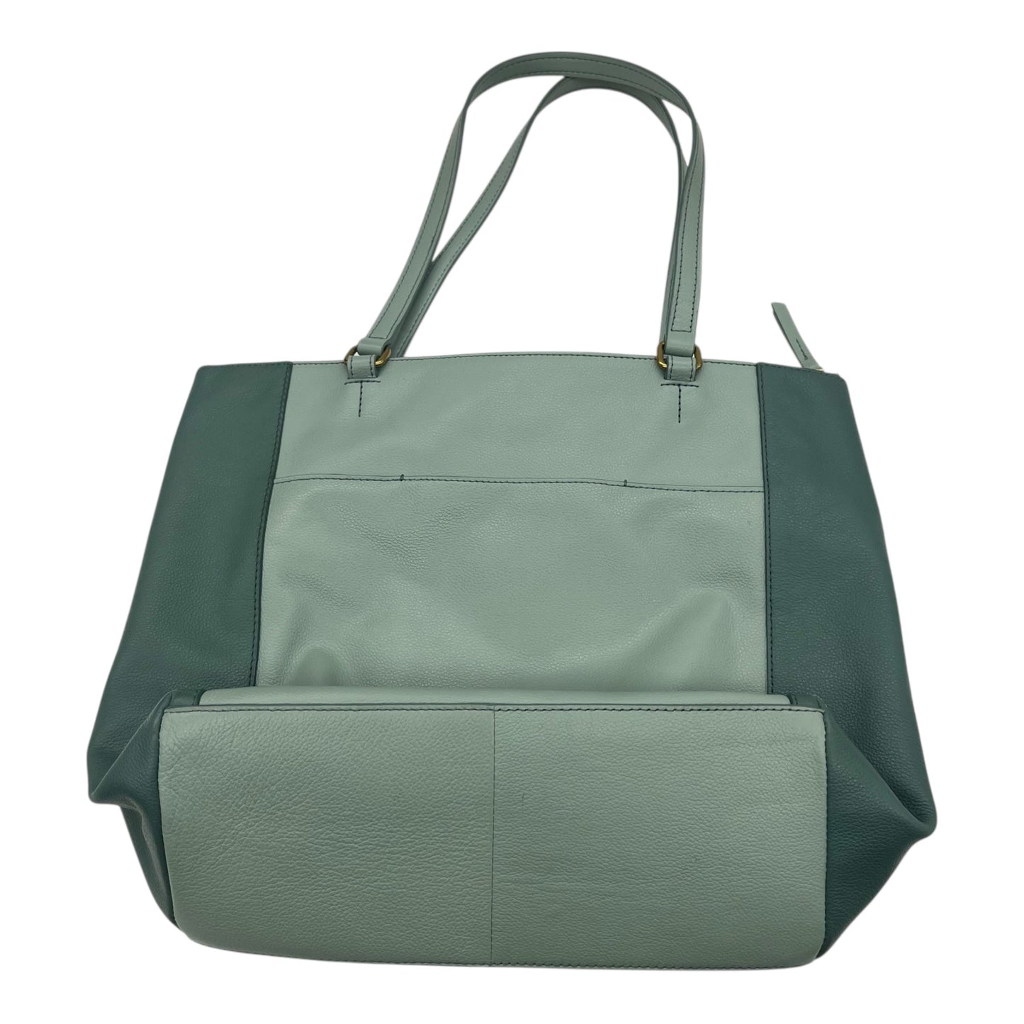 Handbag Leather By Fossil In Green, Size:Medium