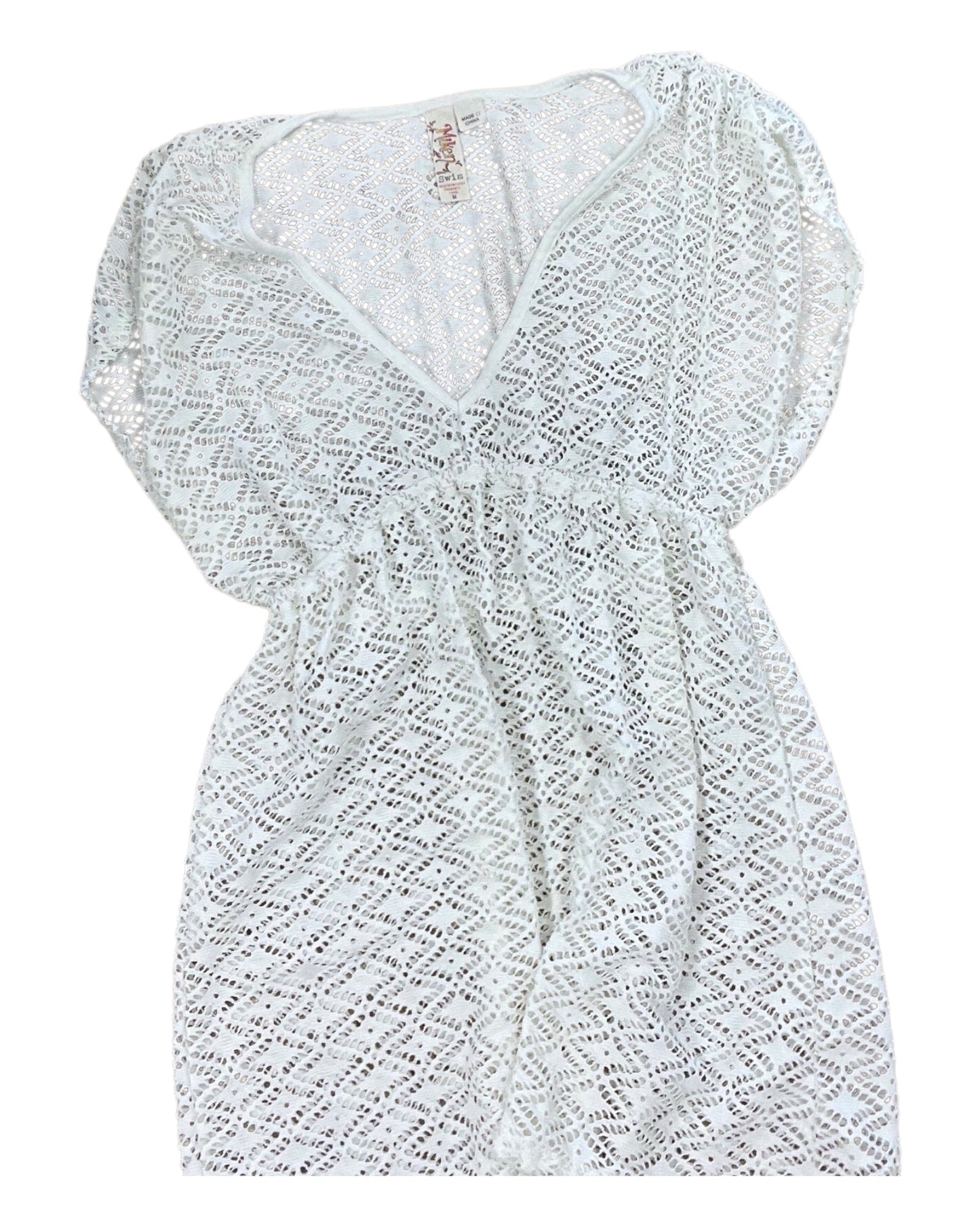 Swimwear Cover-Up By Clothes Mentor In Cream, Size:M