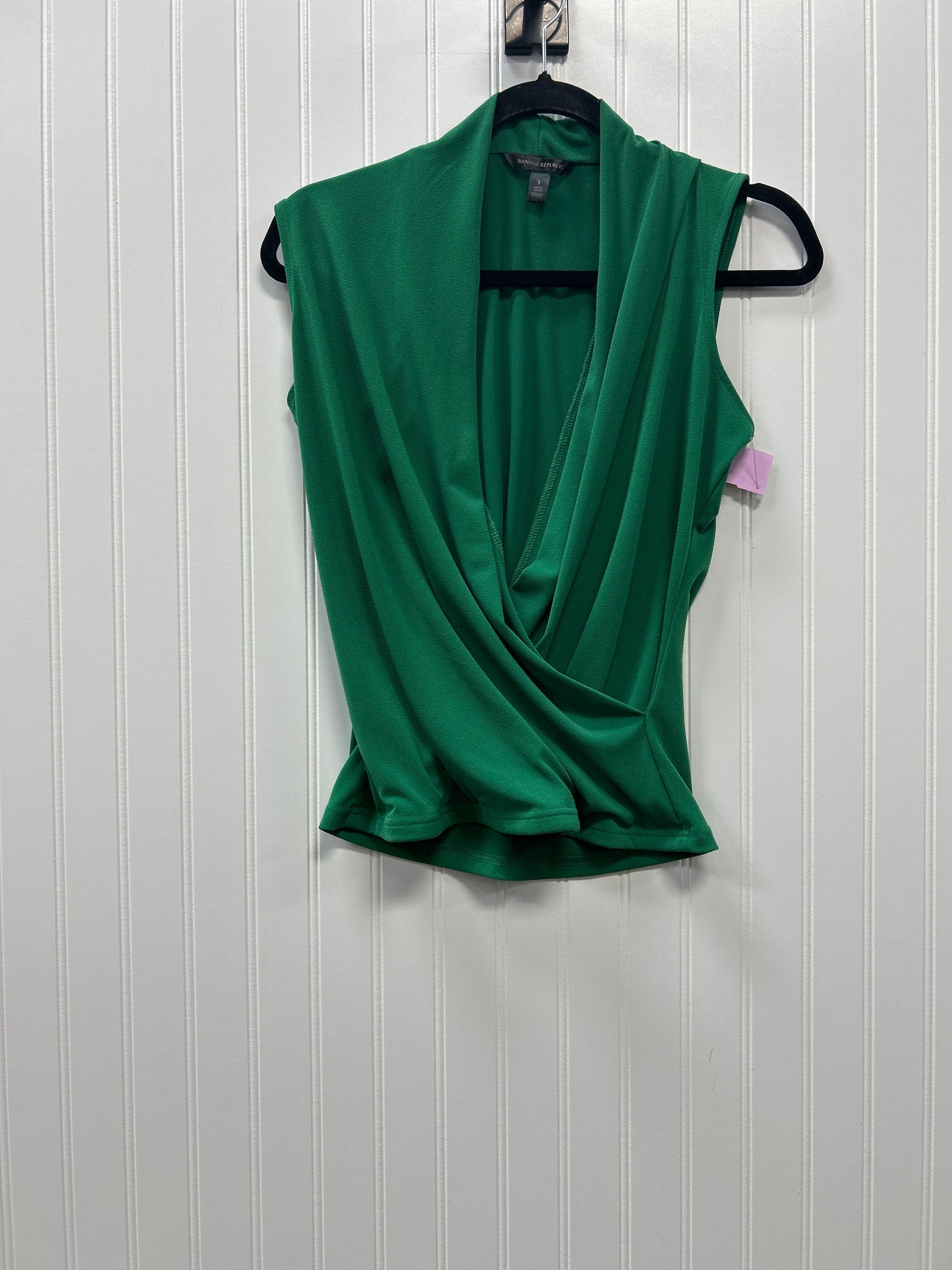 Top Sleeveless By Banana Republic In Green, Size:S