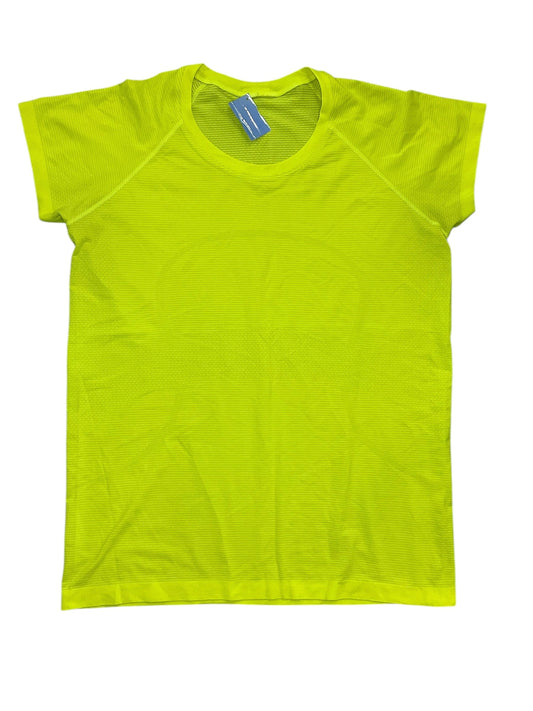 Athletic Top Ss By Lululemon In Yellow, Size:Xl