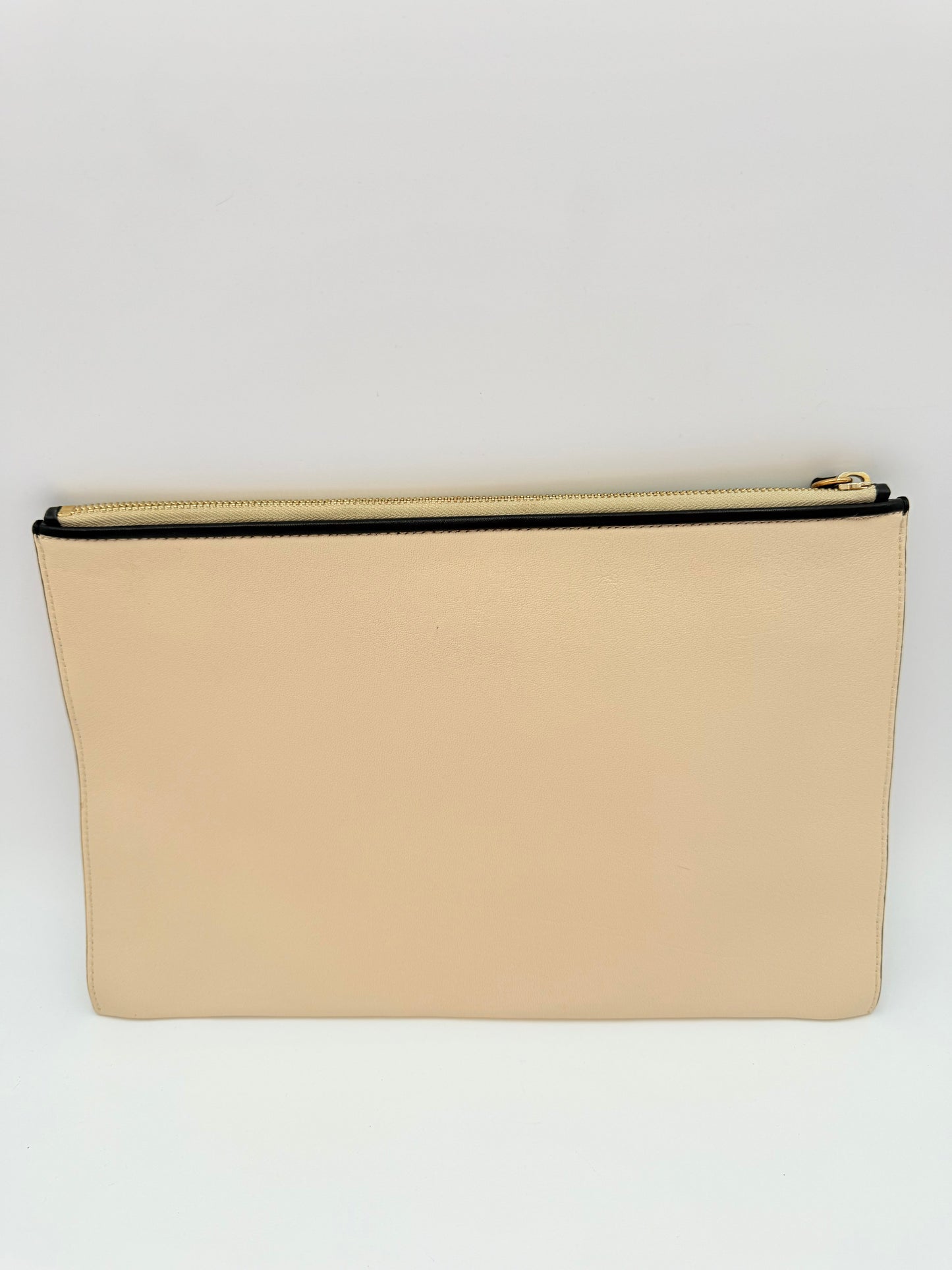 Clutch Luxury Designer By Chloe In Black & Cream, Size:Large