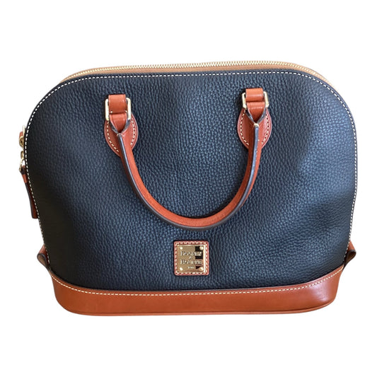 Handbag Designer By Dooney And Bourke In Black & Brown, Size:Medium