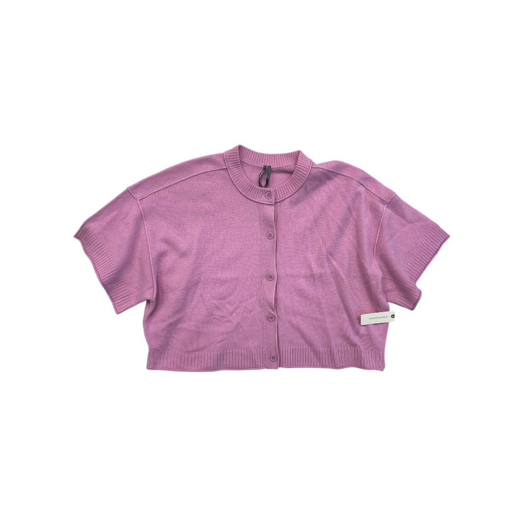 Sweater Cardigan By Anthropologie In Pink, Size:S