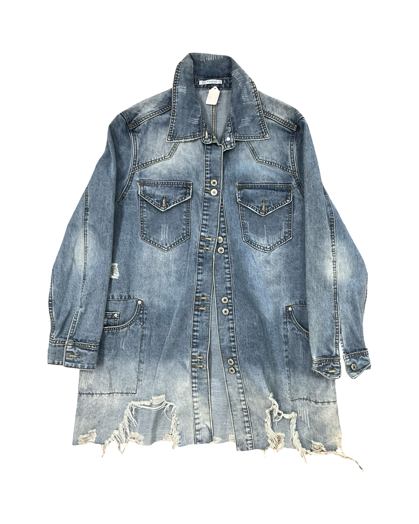 Jacket Denim By Vervet In Blue Denim, Size:M