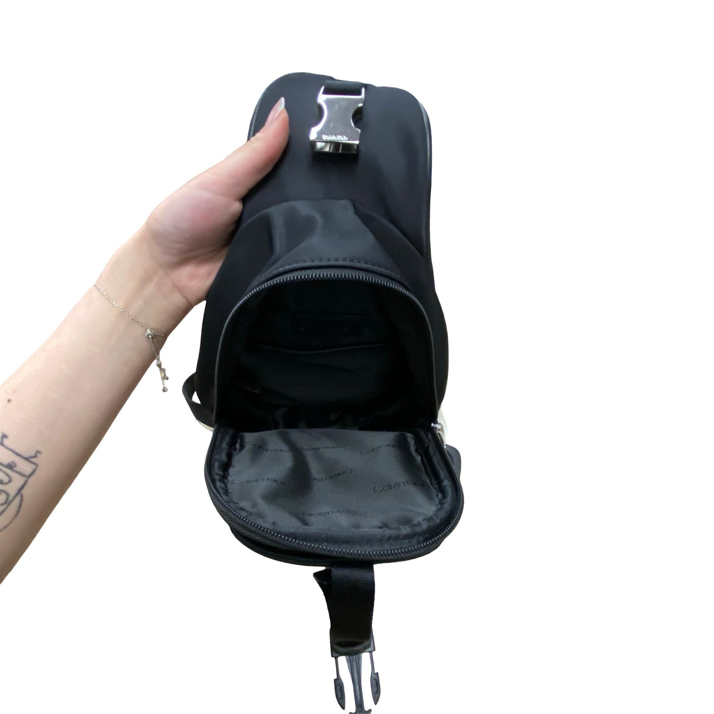 Belt Bag By Calvin Klein In Black, Size:Small