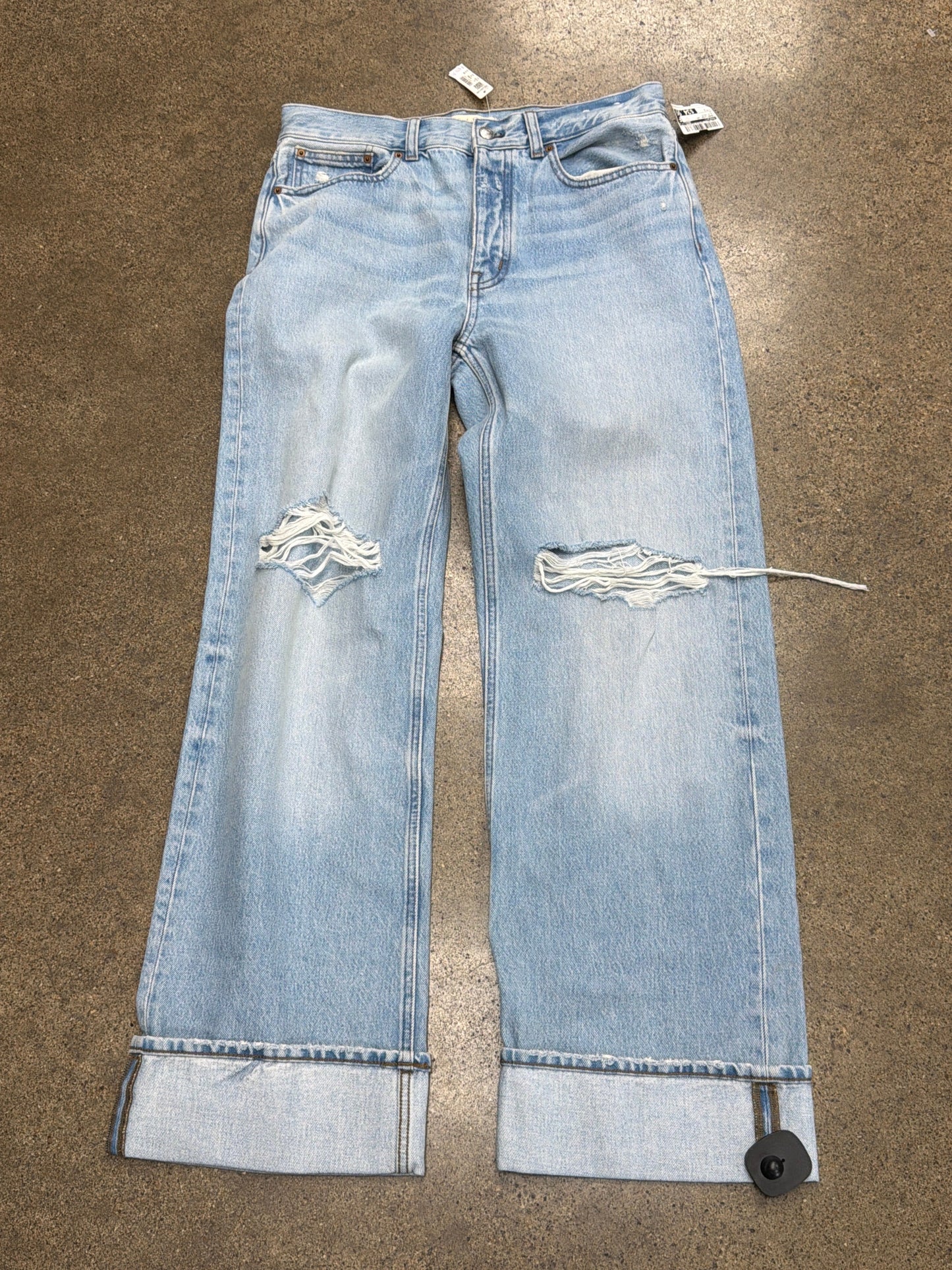 Jeans Wide Leg By Madewell In Blue Denim, Size:2